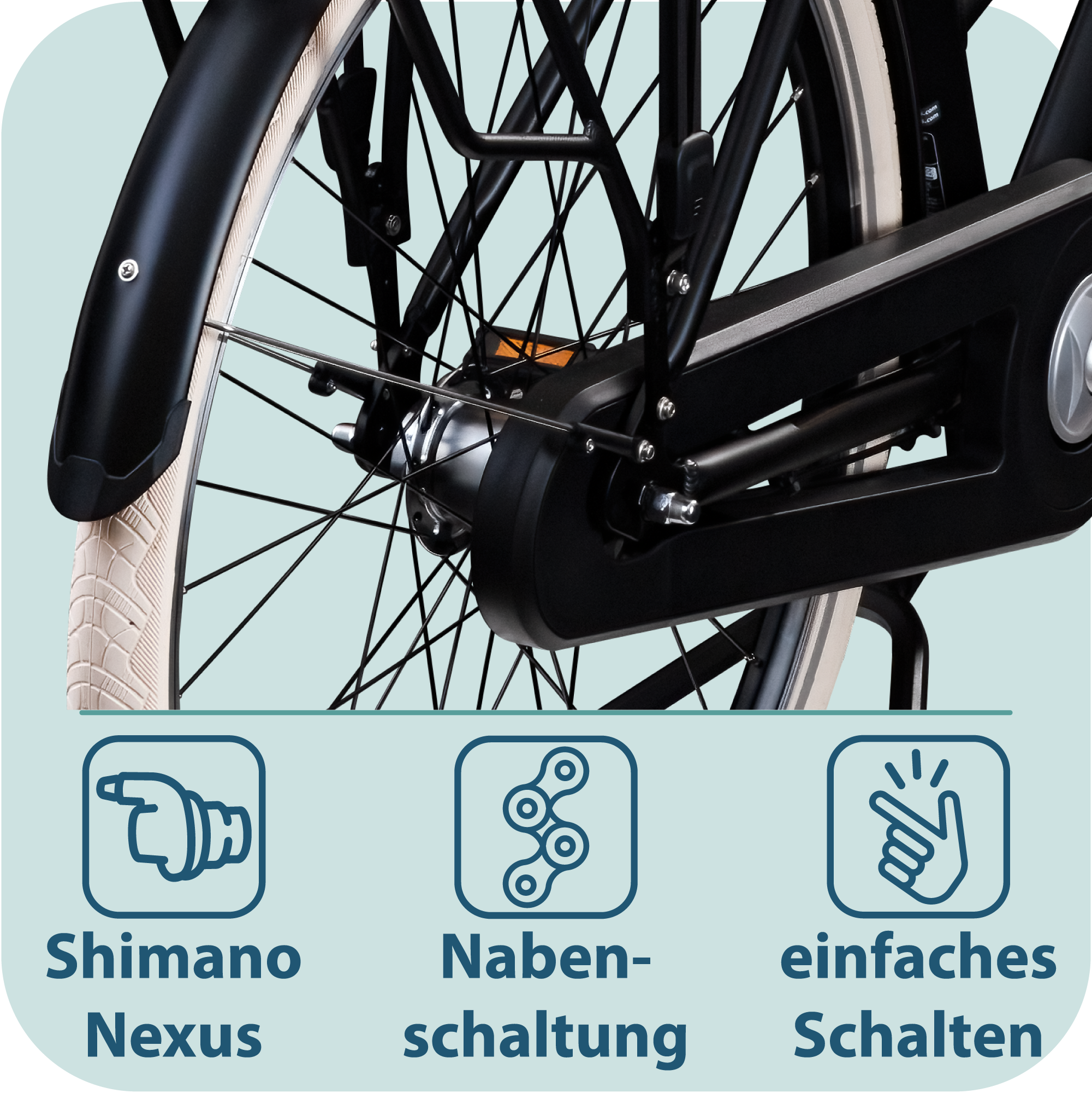 Tretwerk »Aurora« 7 Gang Nabenschaltung Frontmotor 250 W Pedelec, Elektrofahrrad für Damen und Herren
