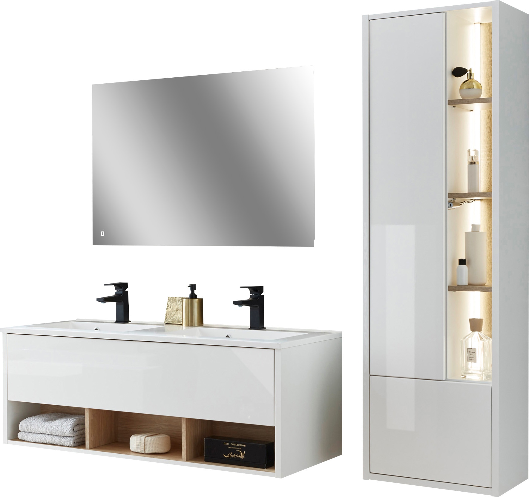 PLACES OF STYLE Badmöbel-Set »Studio Line, Bad im modernen Design, 3-teilig günstig online kaufen