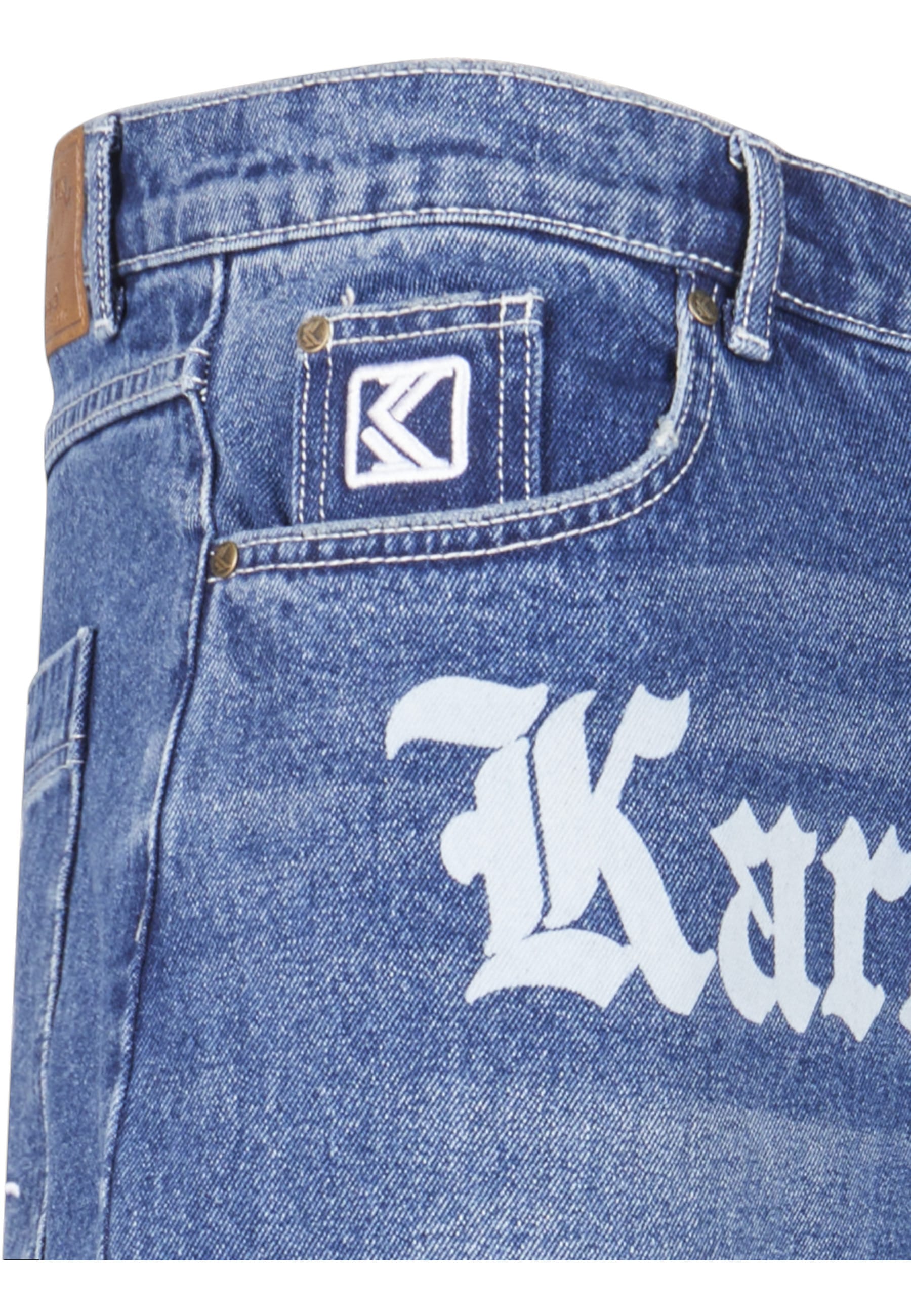 Karl Kani Jeansshorts »Karl Kani Herren Karl Kani OG Old English Denim Shorts« 1 Stk.