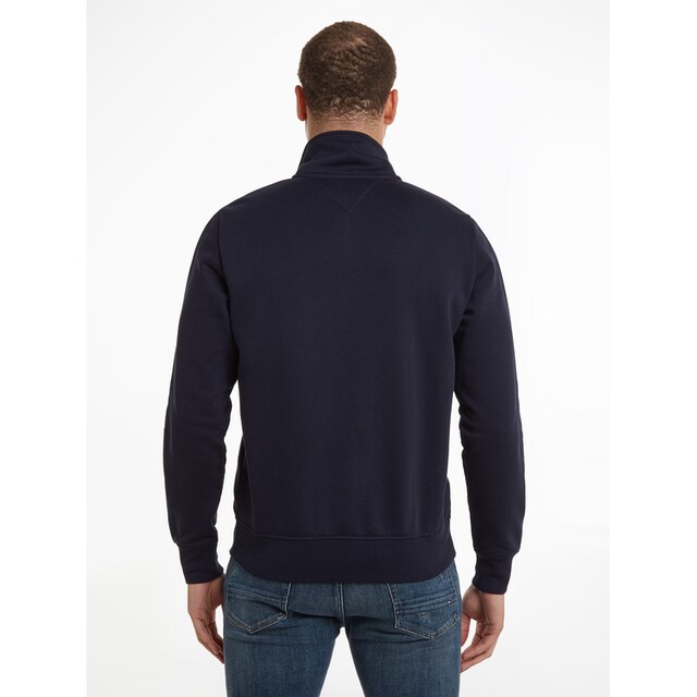 Tommy Hilfiger Sweater »TOMMY LOGO ZIP THRU STAND COLLAR«, mit  Reißverschluss und geteilter Kängurutasche bestellen
