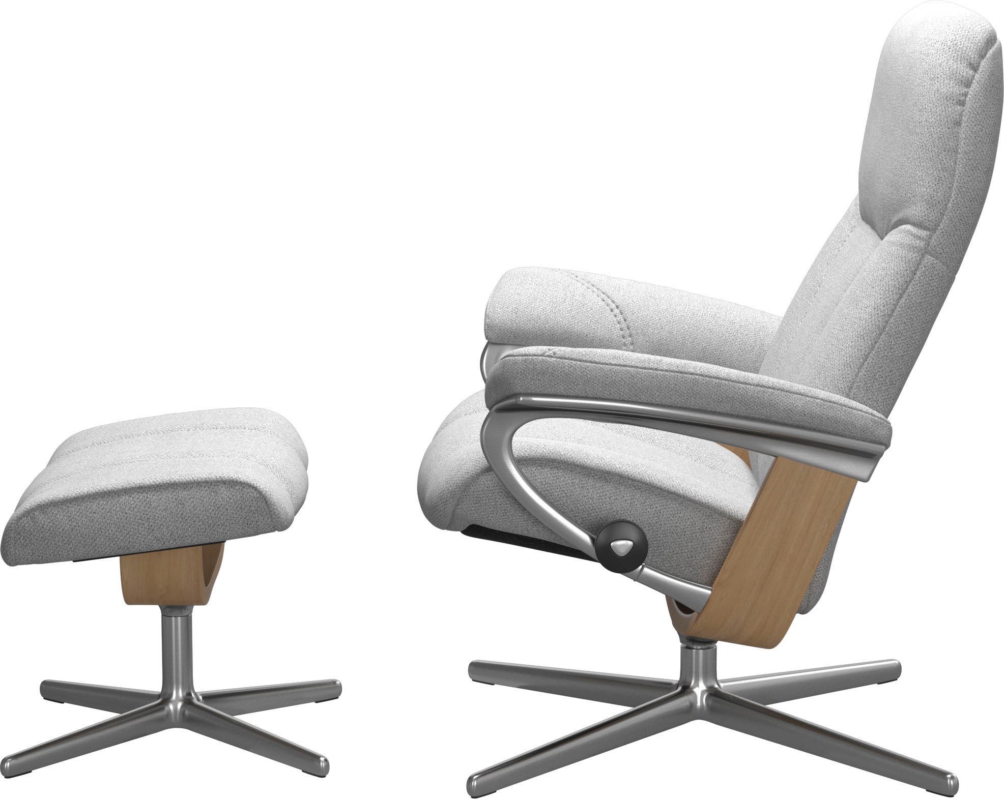 Stressless® Fußhocker »Consul«, mit Cross Base, Größe S, M & L, Holzakzent Eiche