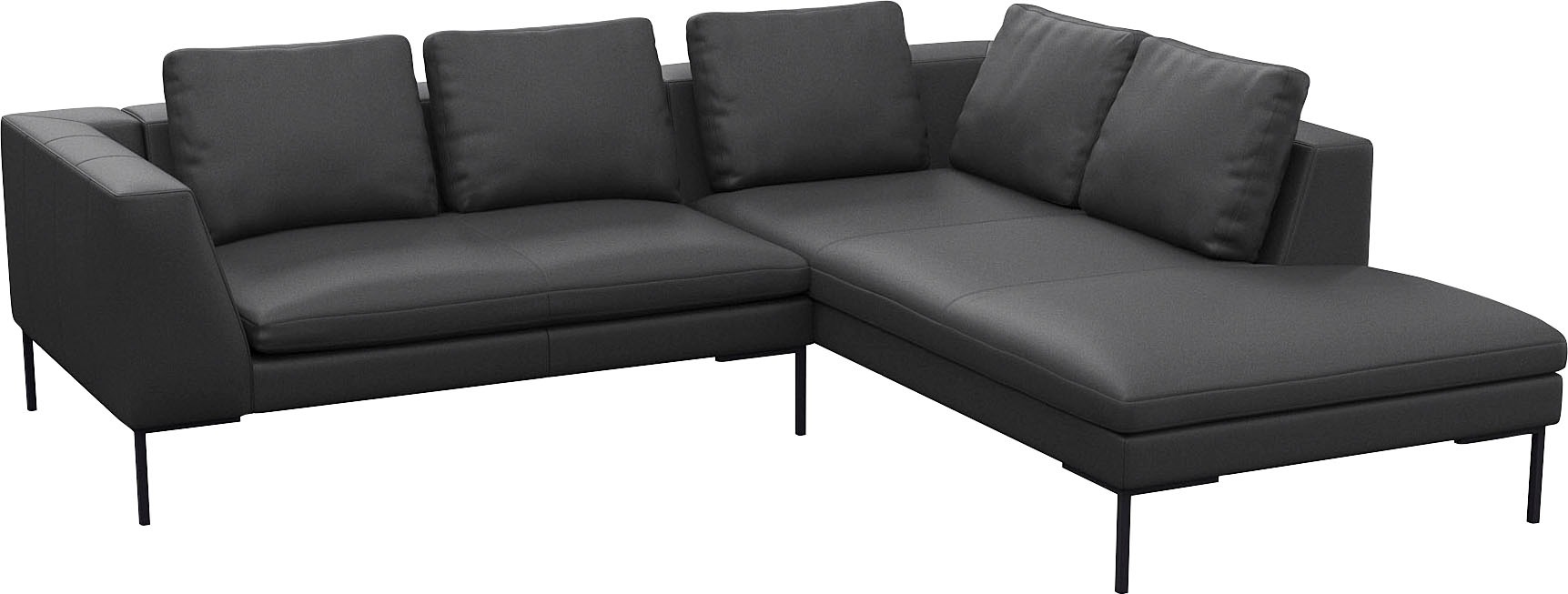 FLEXLUX Ecksofa »Loano, superbequemer Sitzkomfort durch Kaltschaum im Sitz, günstig online kaufen
