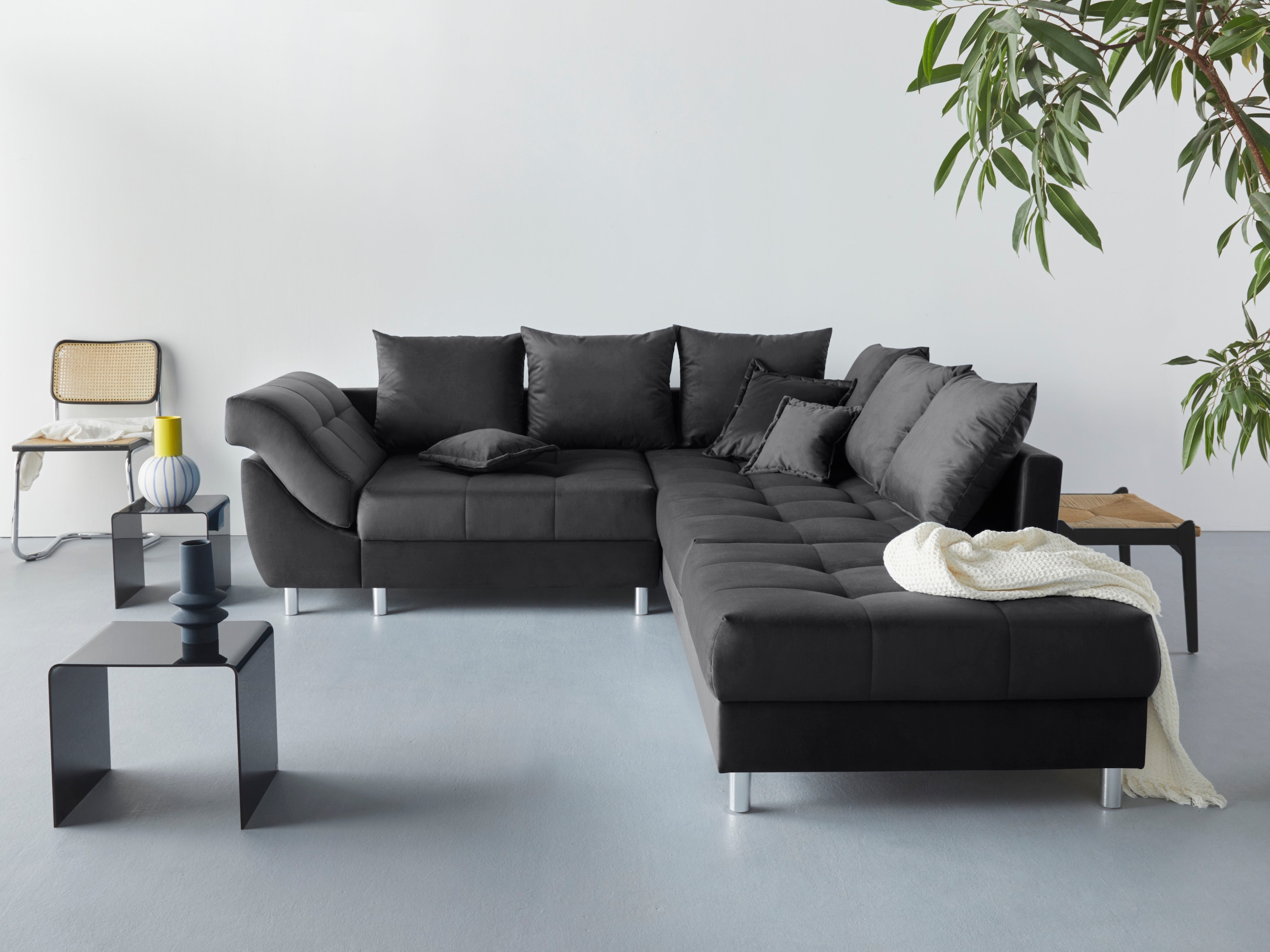 COLLECTION AB Ecksofa »(Spar-Set) Innsbruck L-Form und Hocker« Ecksofa und günstig online kaufen