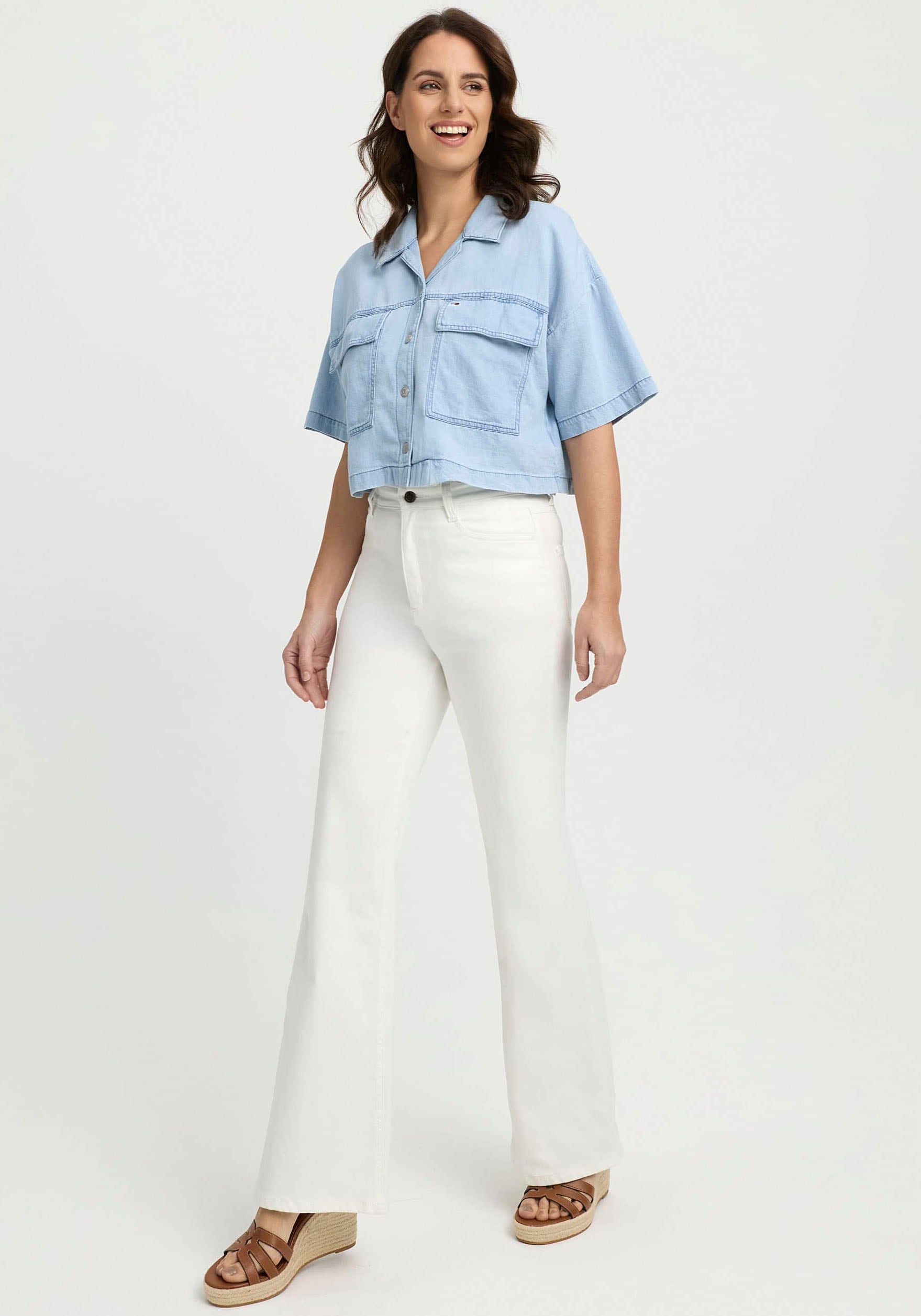 WONDERJEANS Schlagjeans Flared, mit Stretch White 34 - Länge 30 Länge 30 34 Jeans Flared von Wonderjeans