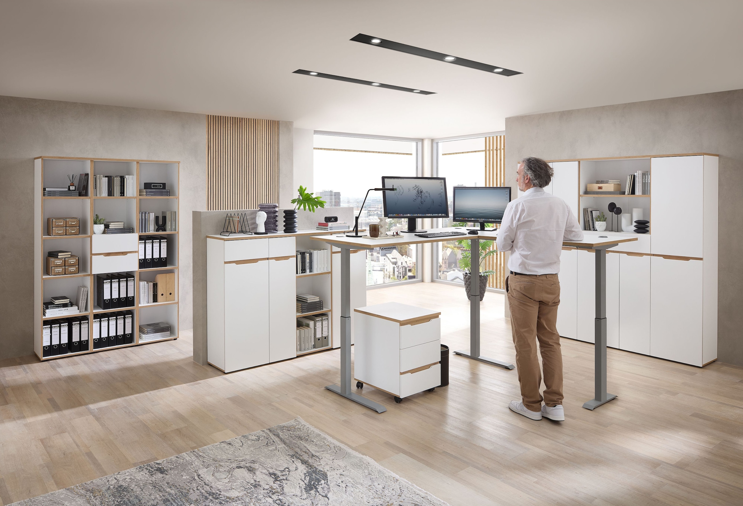 Innostyle Aktenregal »Memphis Büroregal, 45x197x38cm (B/H/T)« 1 Stk. tlg.