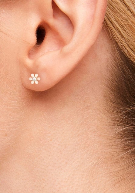 s.Oliver Paar Ohrstecker »Flower, Blume, 2035512«, mit Zirkonia (synth.)