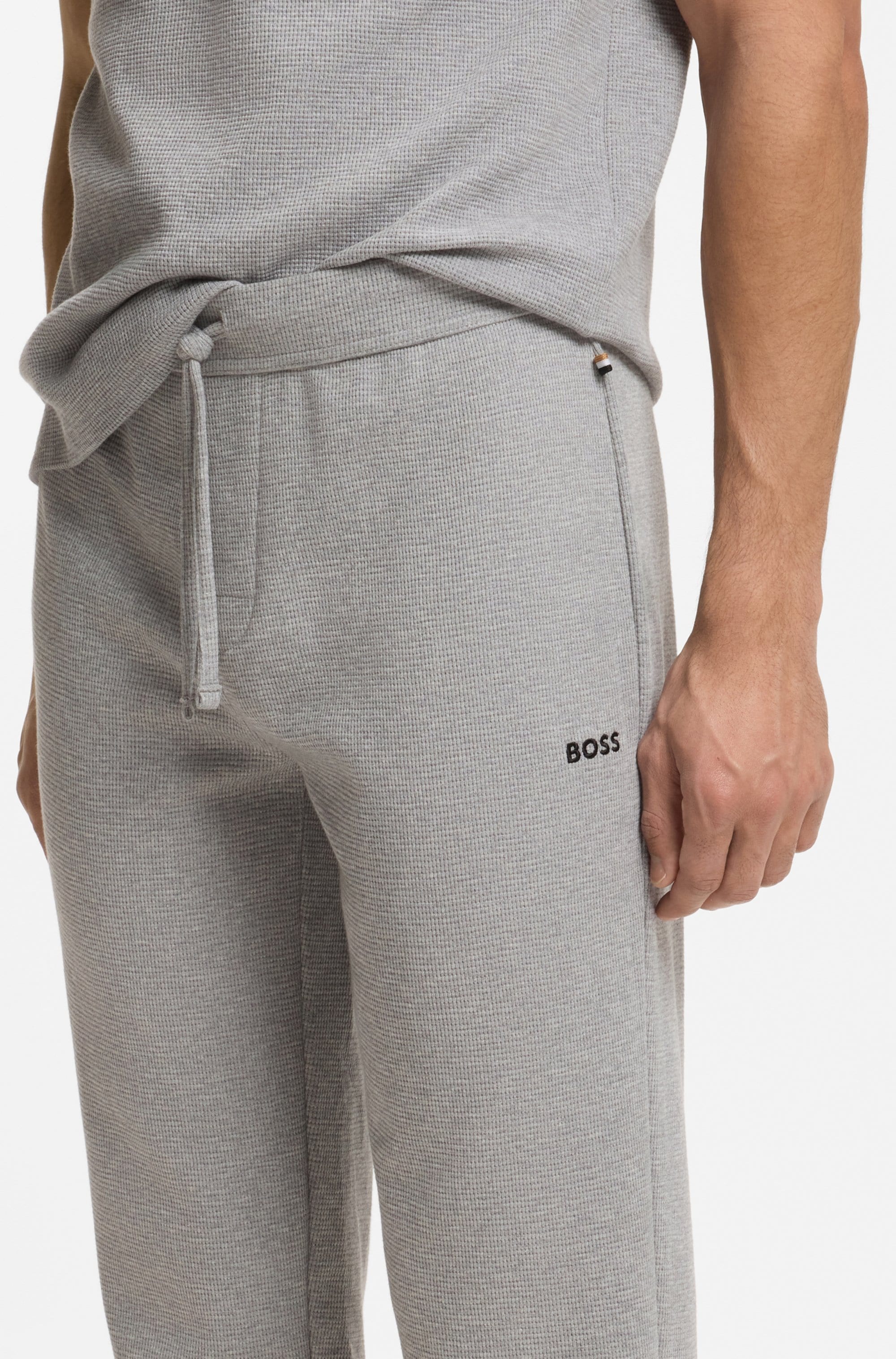 BOSS Pyjamahose »Waffle Pants Cuf«