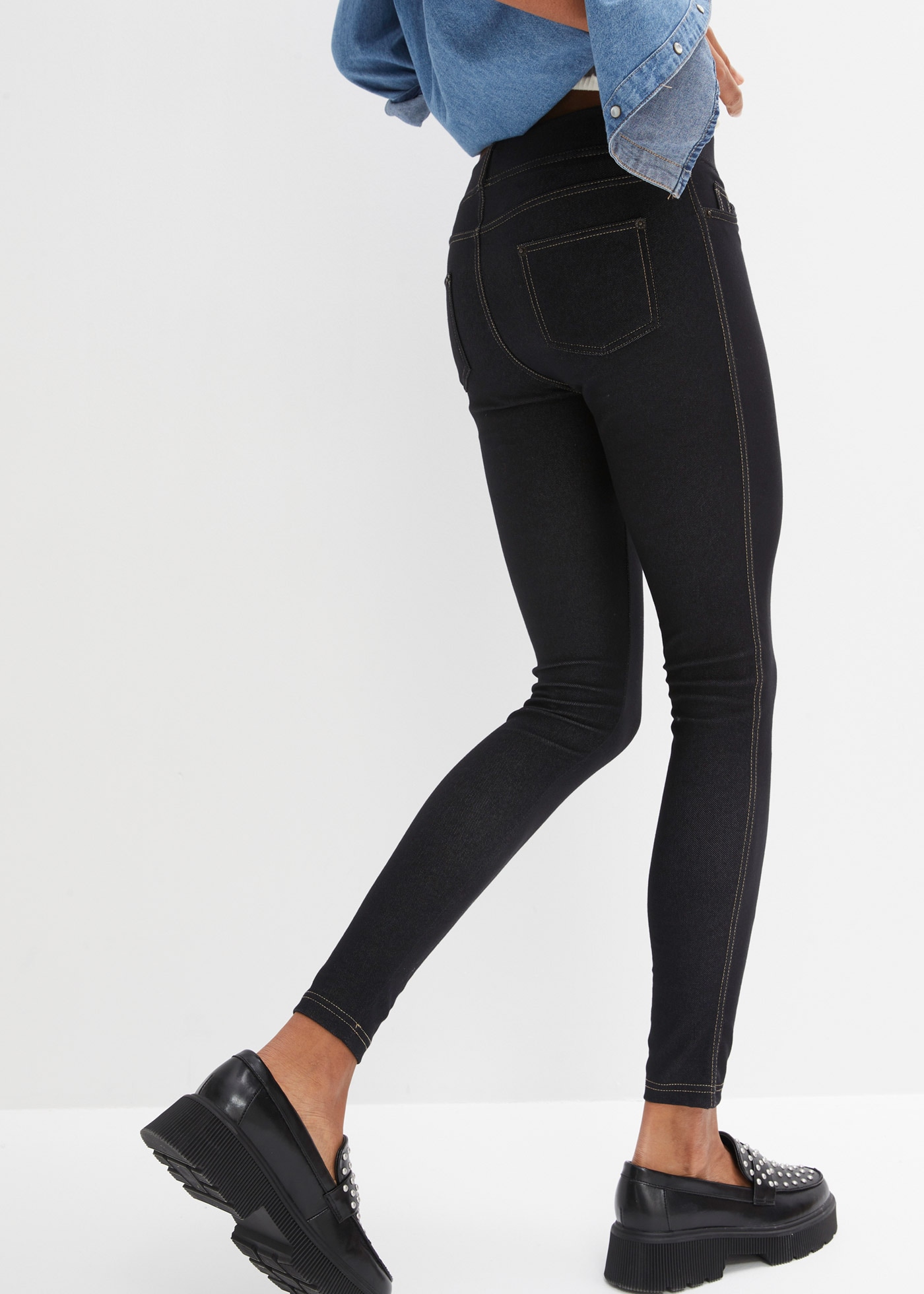 bonprix Leggings  Skinny Fit, mit Eingrifftaschen und Gesäßtaschen, mit Gummizug