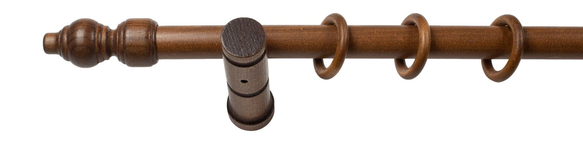 SN DECO GROUP Gardinenstange »Filigrano«, 1 läufig-läufig, Fixmaß, 28 mm, Holz, verschiedene Längen und Farben, Komplettset