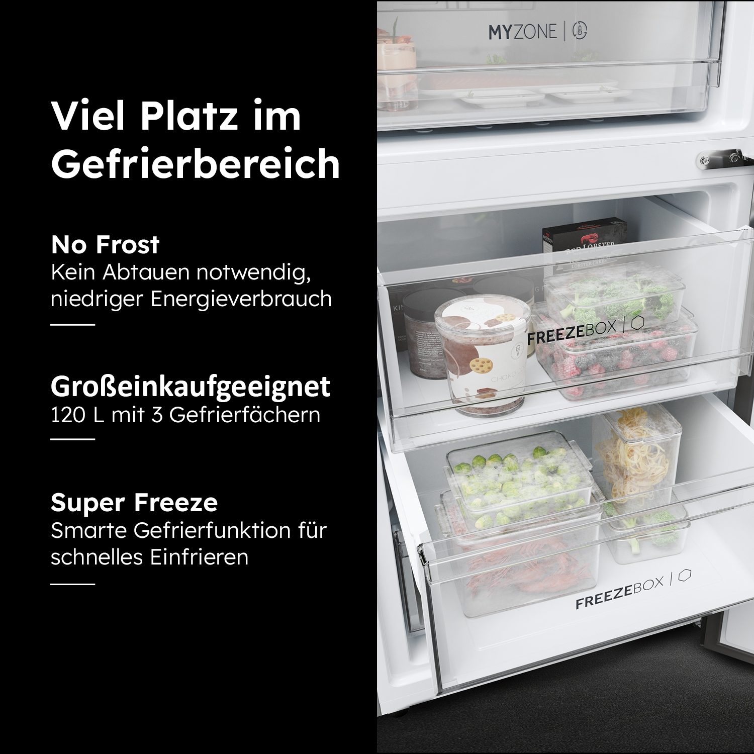 Haier Kühl-/Gefrierkombination 2D 60 SERIES 7 »HDPW7620ANPK«, Daylight: LED-Lichtsäule für optimale Sicht