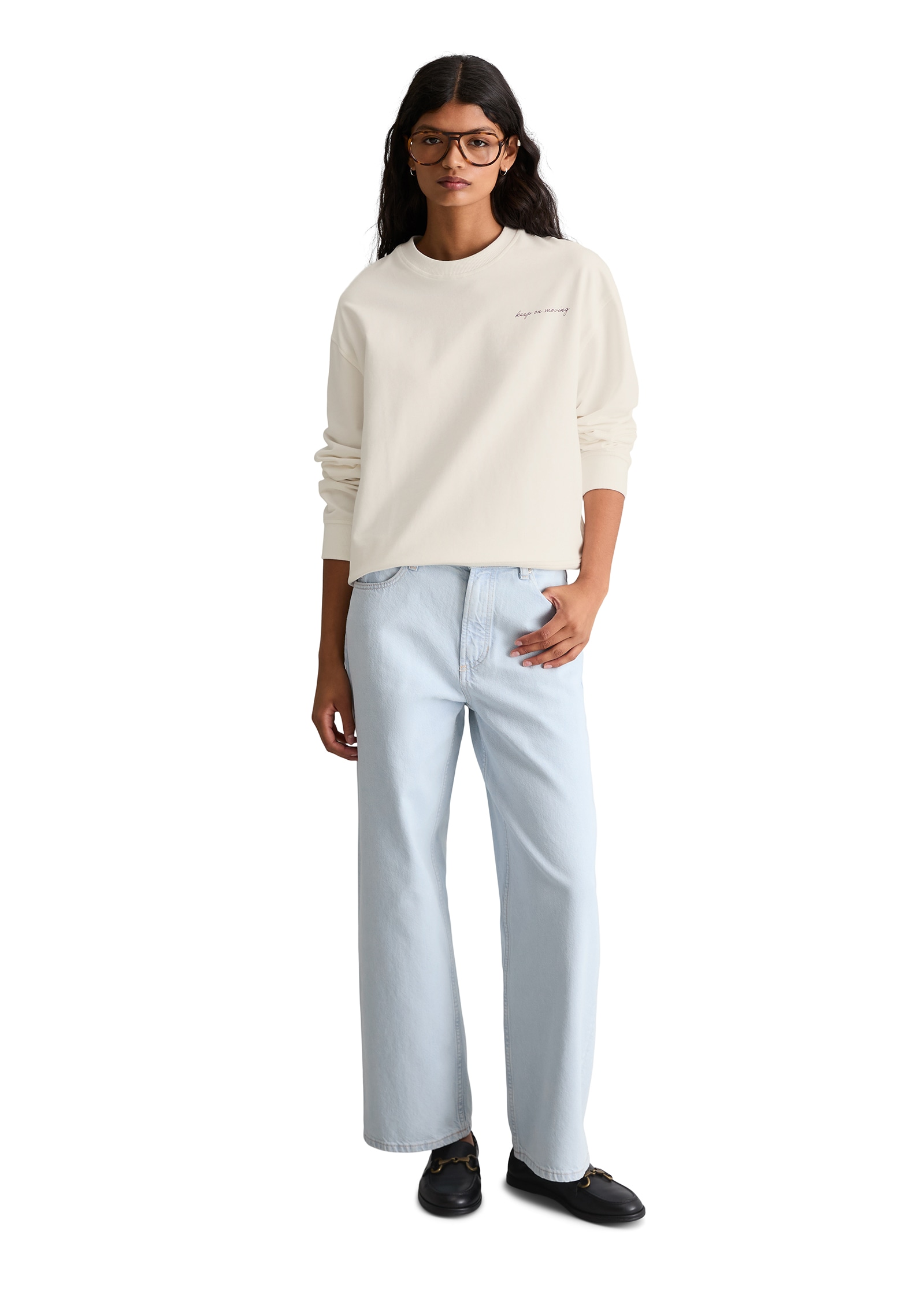 Marc O'Polo DENIM Sweatshirt , oversized mit markantem Rückenprint
