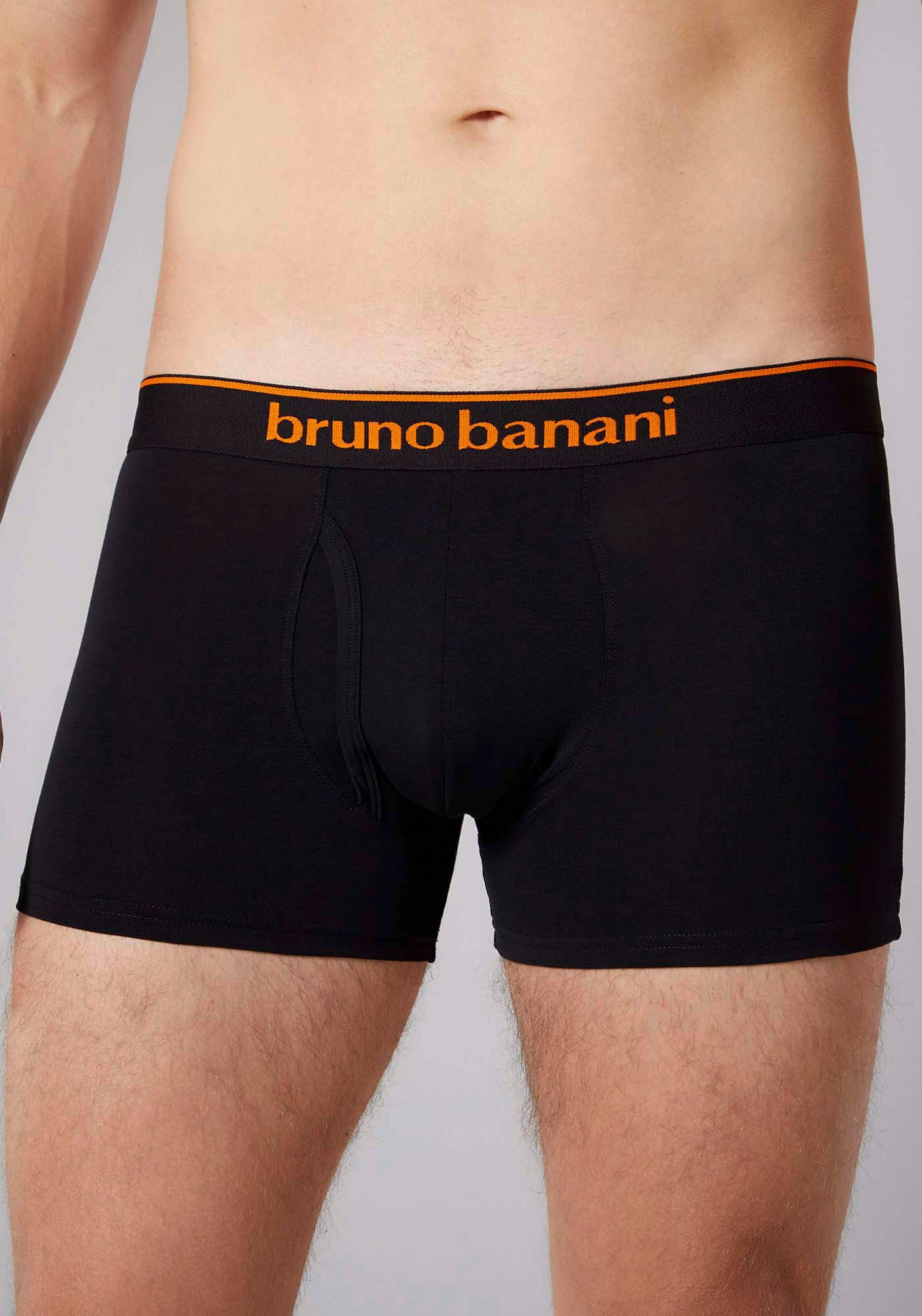 Bruno Banani Boxershorts »Short 2Pack Quick Access«, (2er Pack), Kontrastfarbene Details