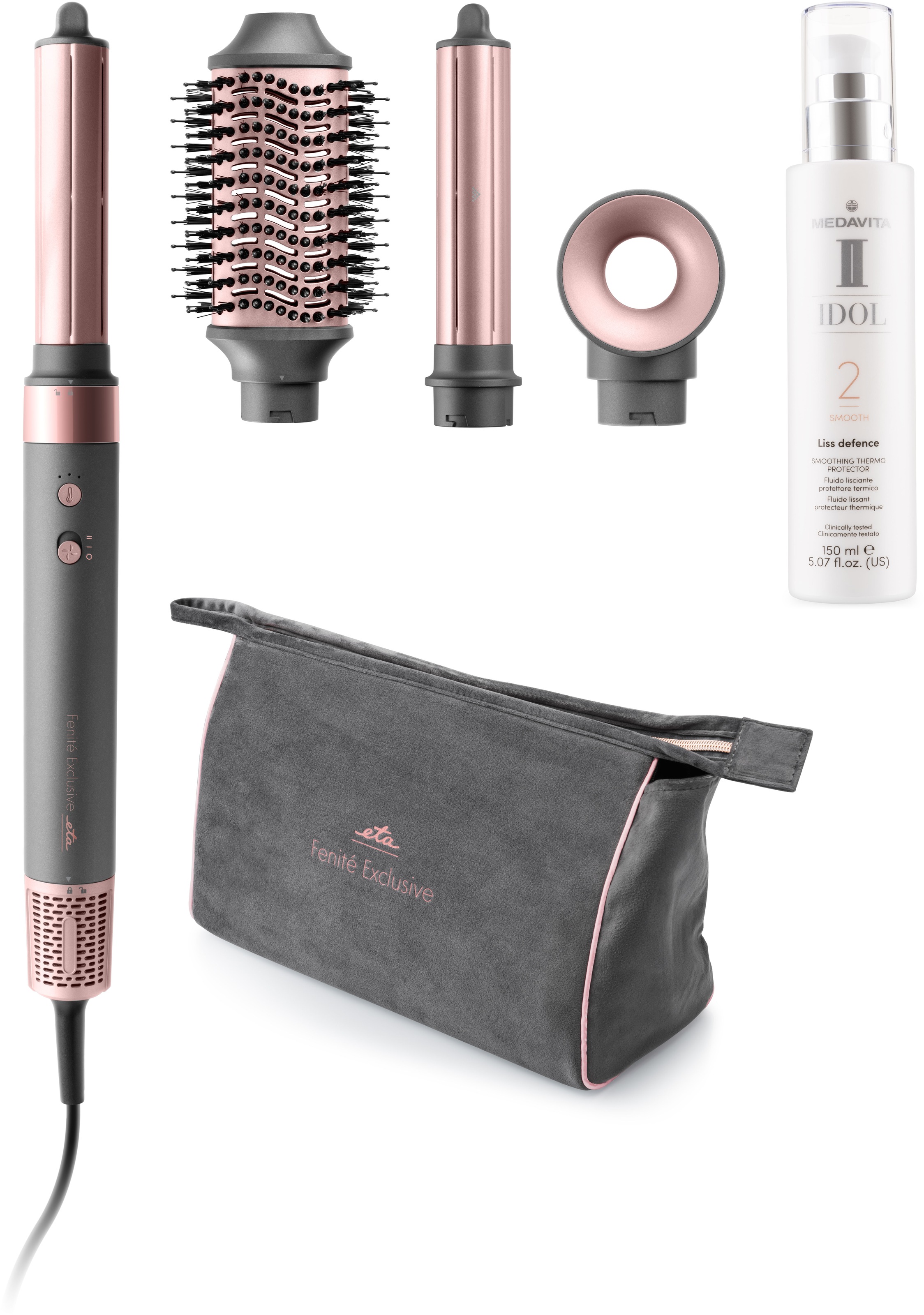 ETA Multihaarstyler »Fenite Exclusive« 3 Aufsätze Coanda Effekt Technologie schwarz