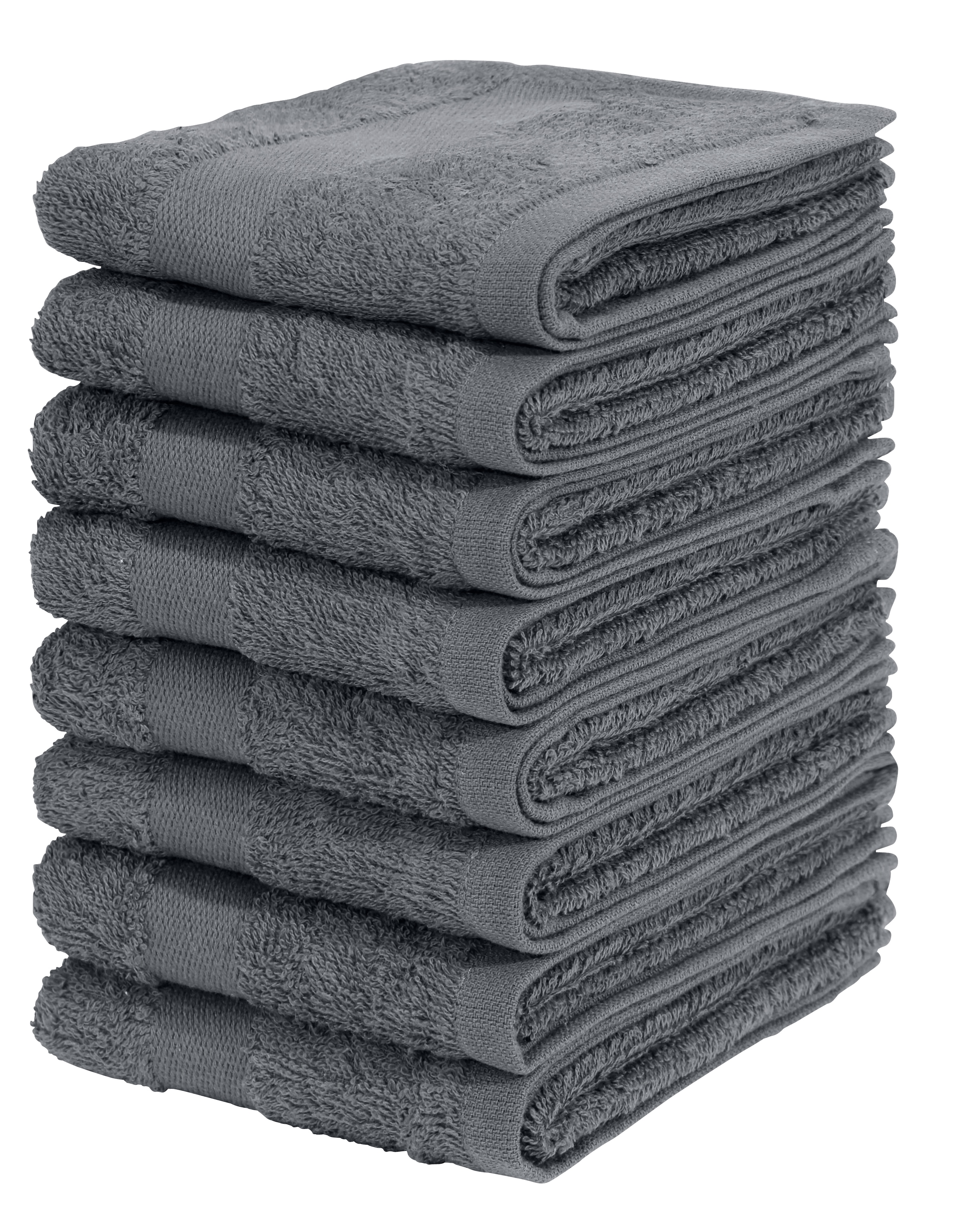 OTTO home Gaestehandtuecher »Vanessa, 8 Gästehandtücher, 30x50cm, in Standard- und Premium-Qualität« Handtücher mit Bordüre, 100% Baumwolle, einfarbig, weich
