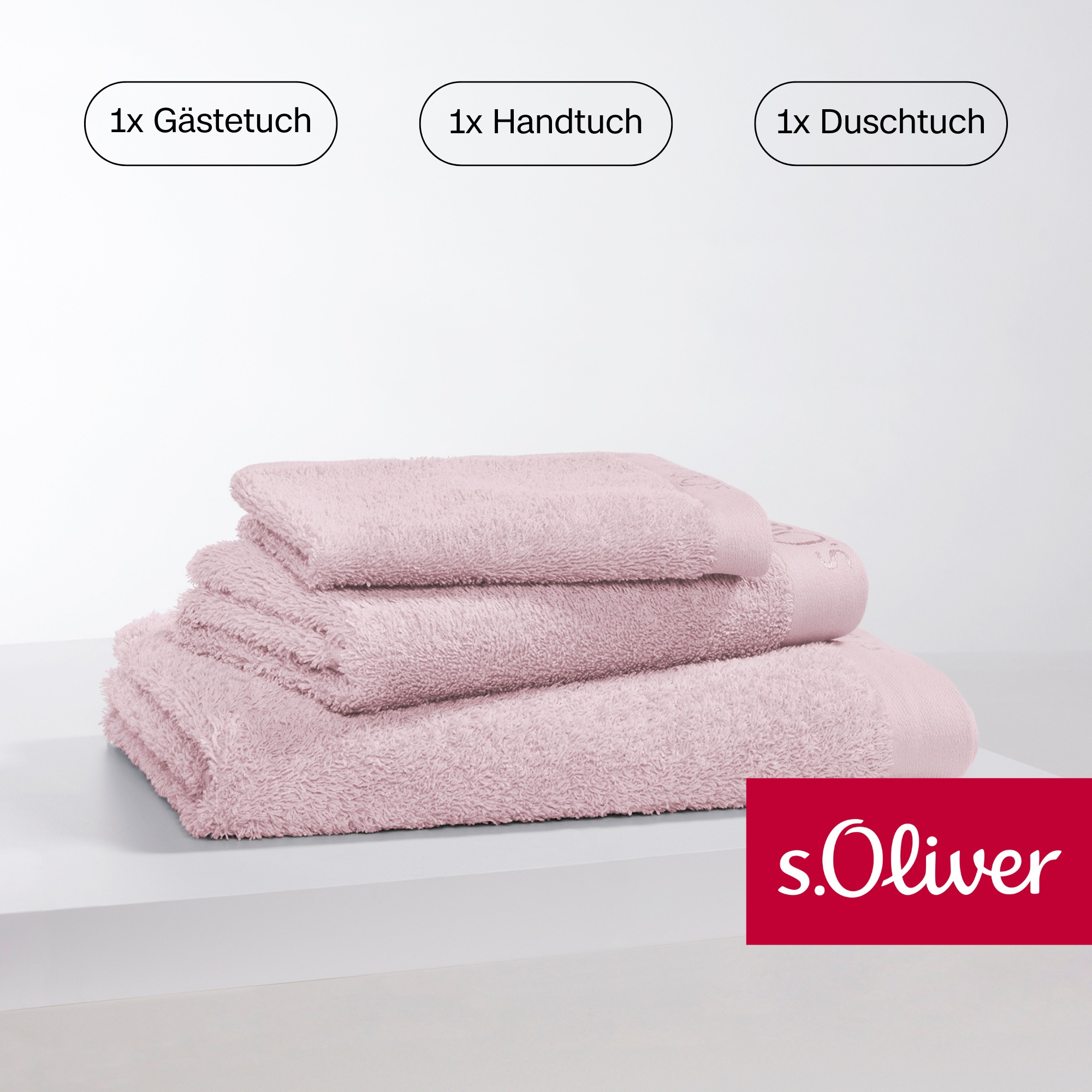 s.Oliver Handtuch Set »s. Oliver, besonders weich und saugfähig«, (Set, 3 S günstig online kaufen