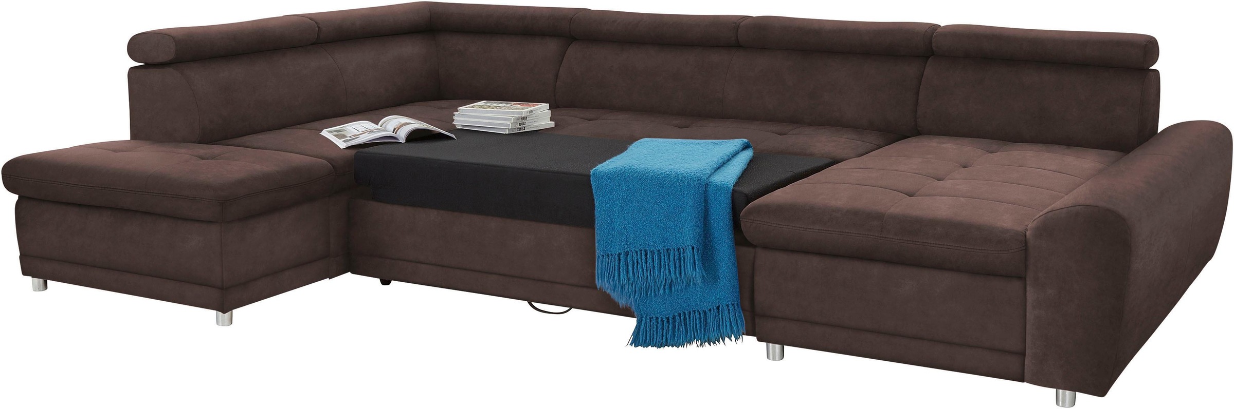 sit&more Wohnlandschaft »Riva U-Form«, wahlweise mit Bettfunktion