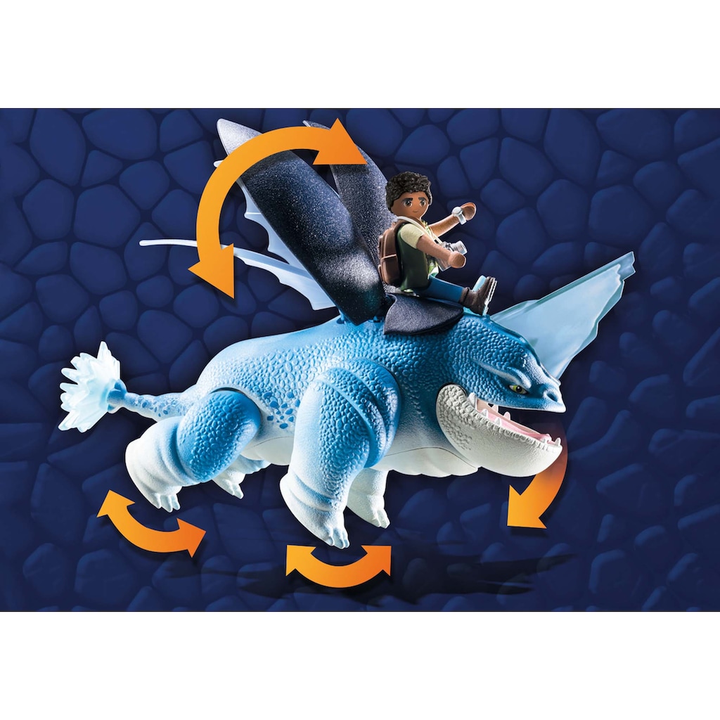 Playmobil® Konstruktions-Spielset »Dragons: The Nine Realms - Plowhorn & D'Angelo (71082)«, (17 St.), Made in Germany