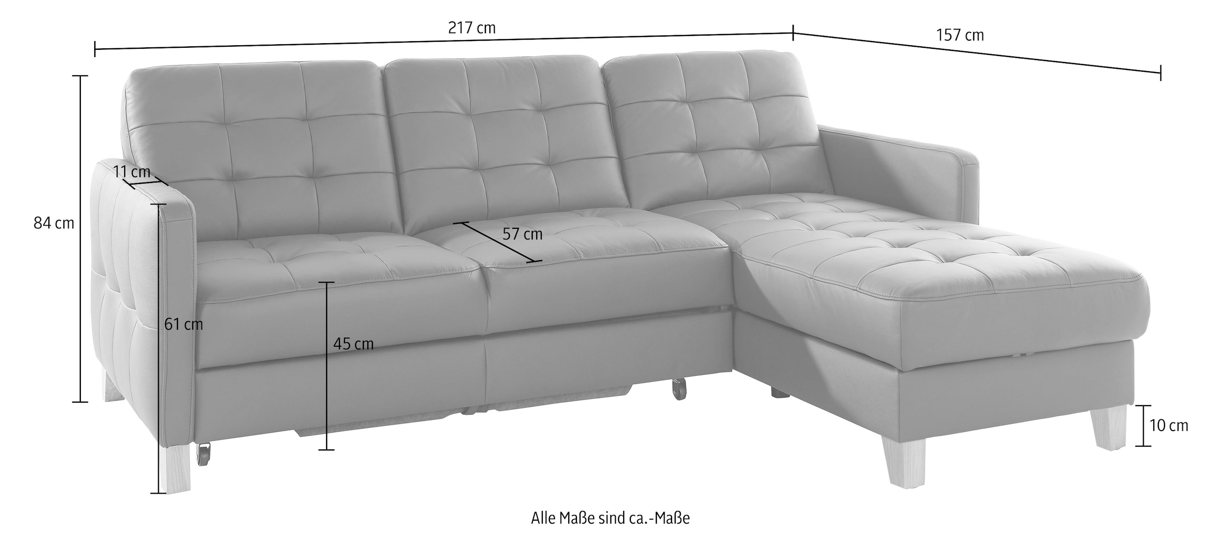 exxpo - sofa fashion Ecksofa »Elio, kompakt und komfortabel, bequem und zeitloses Design, L-Form«, wahlweise mit Bettfunktion