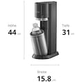 SodaStream Wassersprudler »DUO«, (Set, 4 tlg.), CO2-Zylinder, 1L Glasflasche, 1L spülmaschinenfeste Kunststoff-Flasche