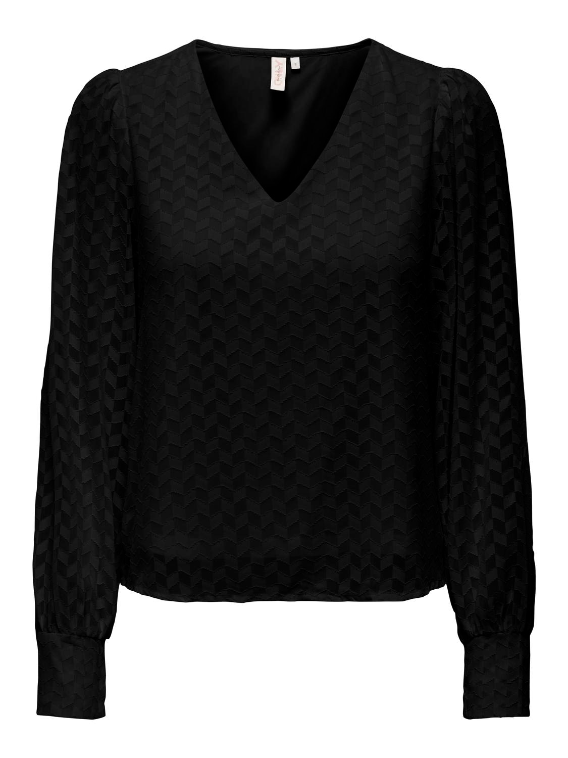 ONLY Blusenshirt »ONLEMMERY LS V-NECK TOP WVN«