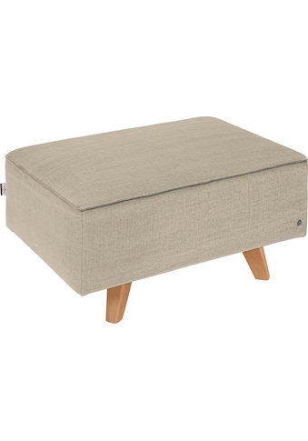 Hocker »NORDIC CHIC«, mit Kedernaht, Breite 85 cm, Füße Buche natur