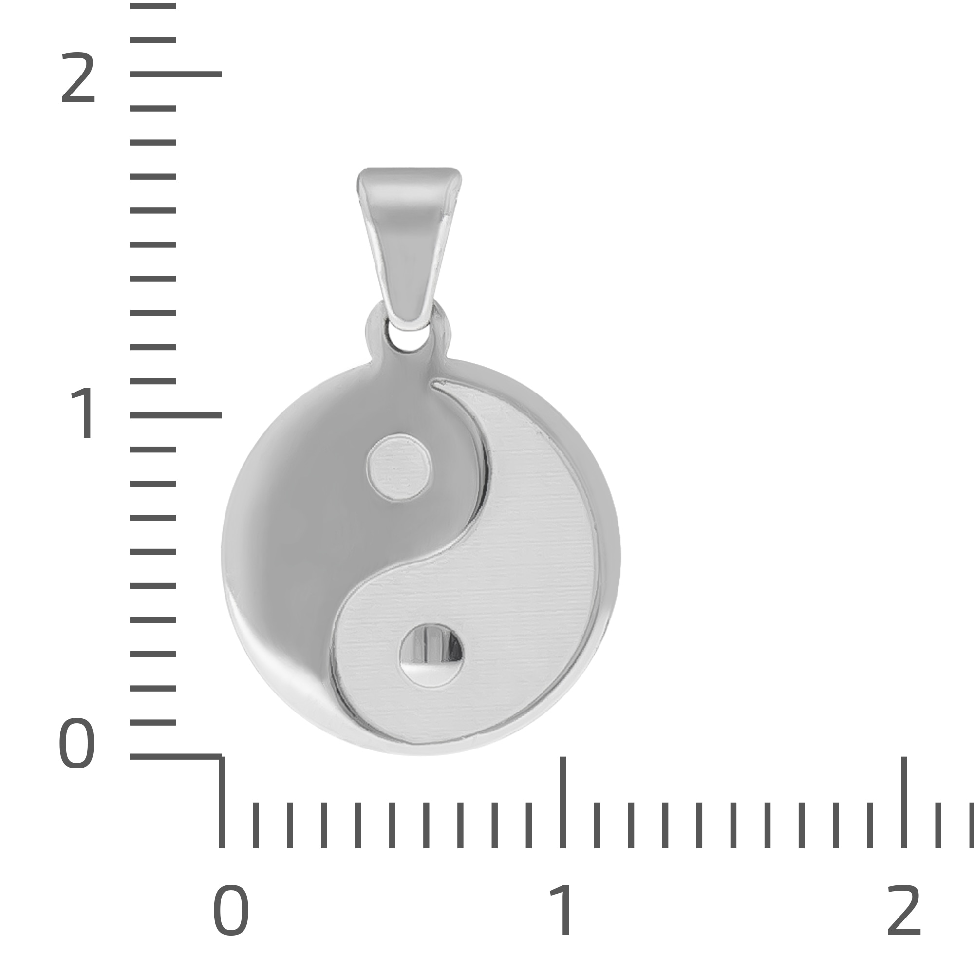Vivance Kettenanhänger »925/- Sterling Silber rhodiniert Yin Yang glanz/matt«