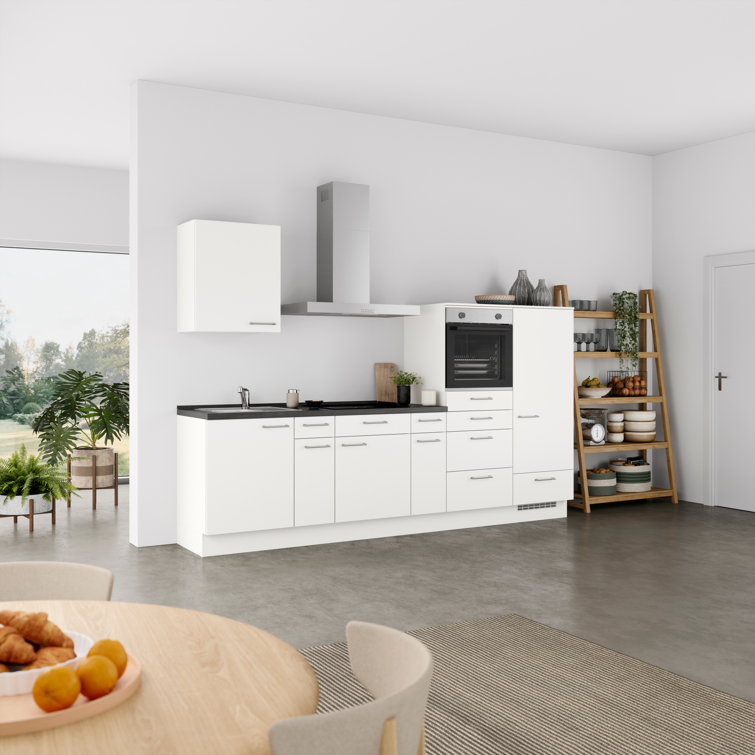 nobilia® Küchenzeile »"Laser I", Ausrichtung wählbar, Breite 300 cm« vormon günstig online kaufen