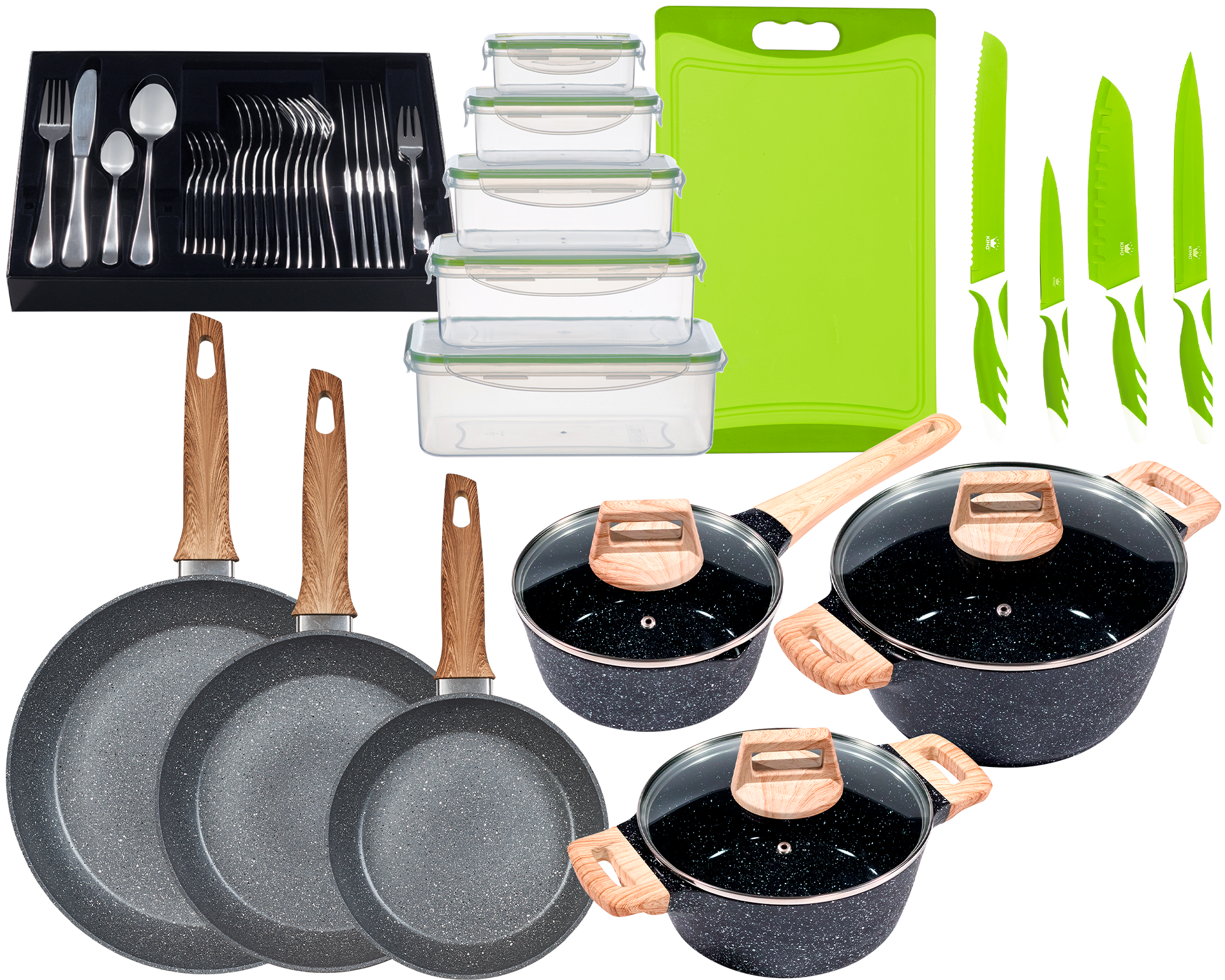 KING Topf-Set »»ESSENTIAL« Aluminium, Induktion, Antihaftbeschichtung« Set, günstig online kaufen