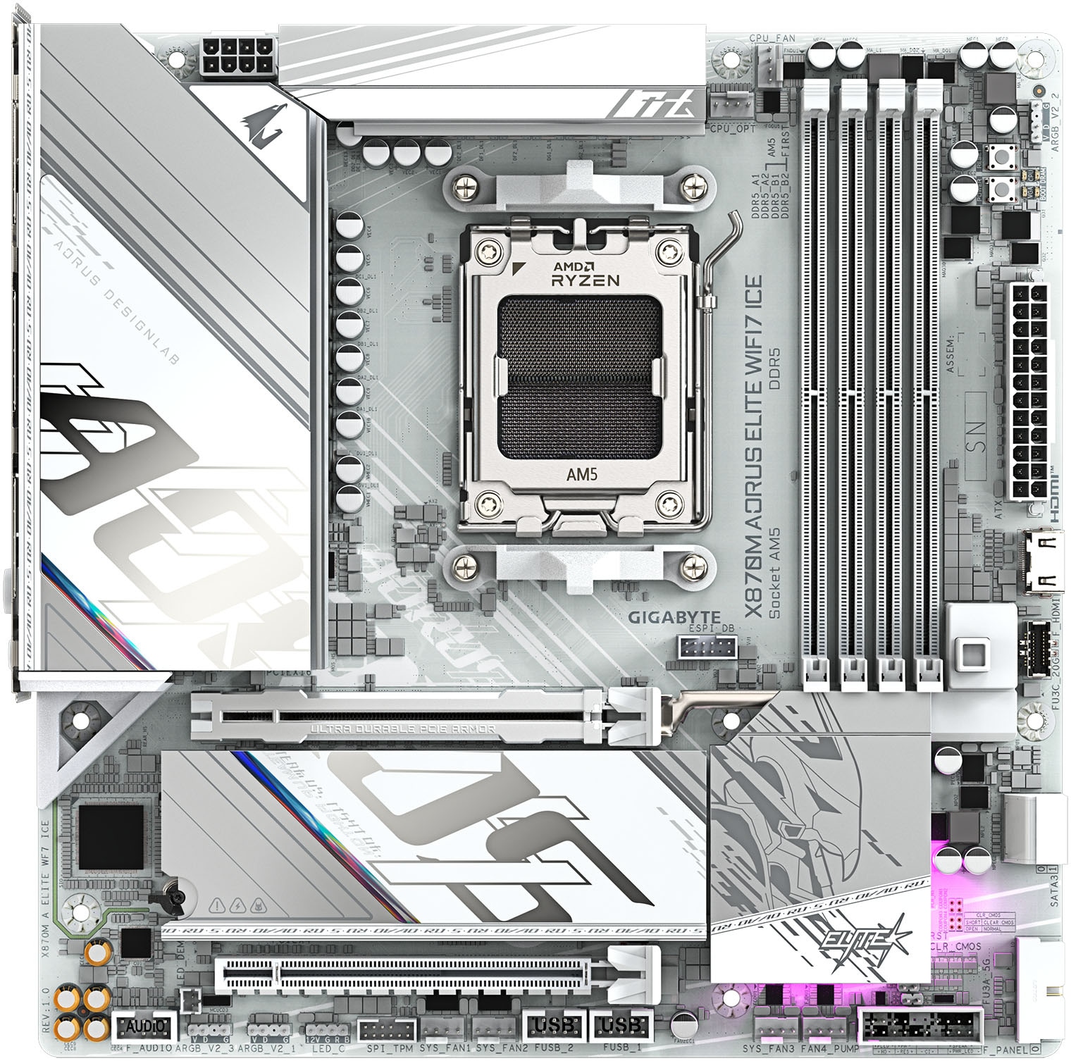 Gigabyte Mainboard »X870M AORUS ELITE WIFI7 ICE«