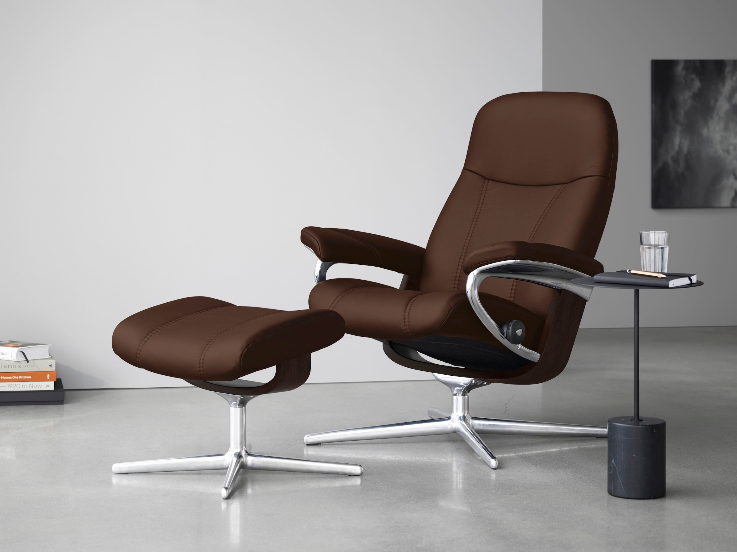Stressless Relaxsessel "Consul" mit Cross Base, Größe S, M & L, Holzakzent günstig online kaufen