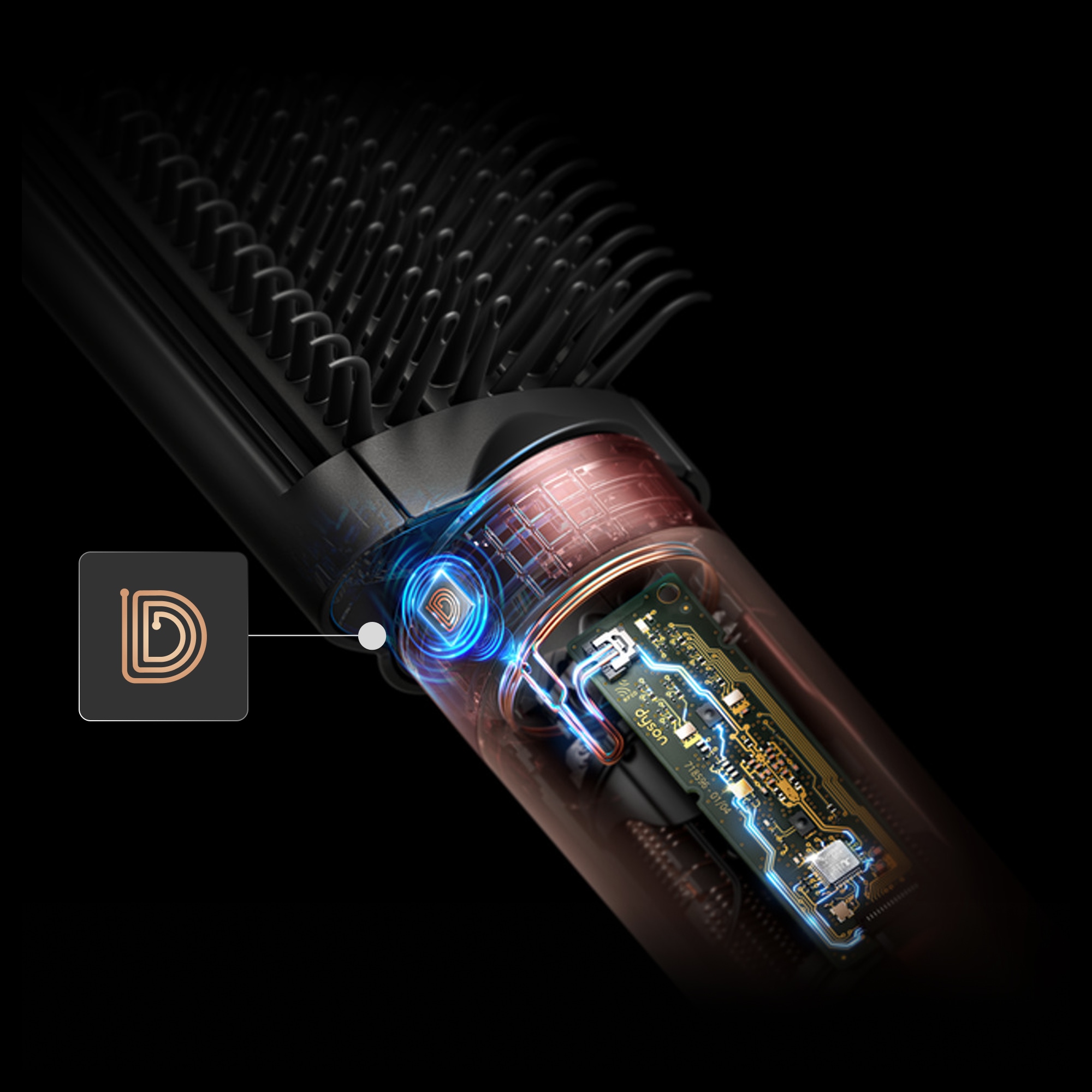 DYSON Multihaarstyler »und -trockner Dyson Airwrap Co-anda 2x™ Straight+Wavy Samtrot/Gold« 6 Aufsätze 6-in-1-Styling. 2-mal stärkerer Luftstrom für mehr Leistung.