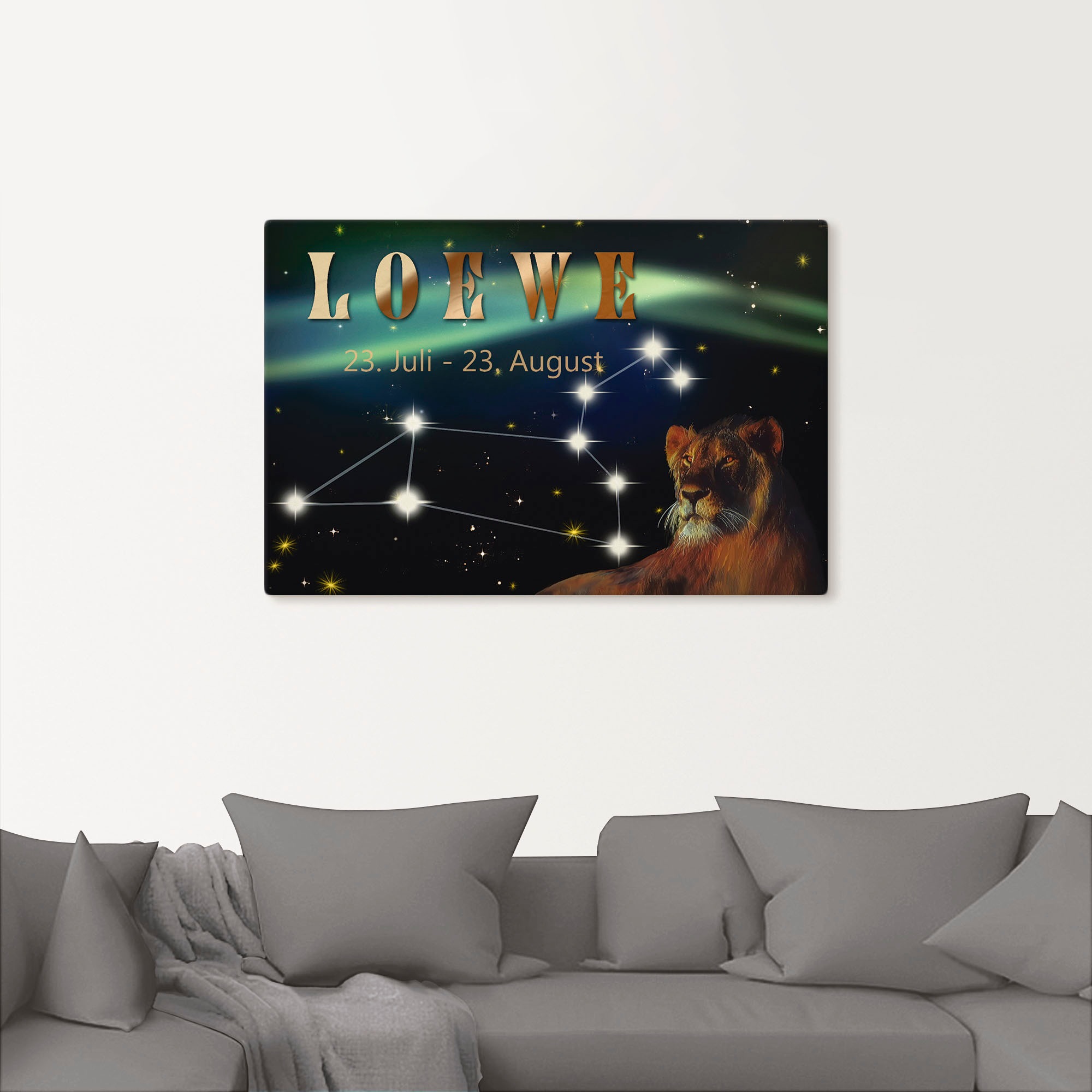 Artland Wandbild »Sternzeichen - Löwe«, Bilder von Sternzeichen, (1 St.), a günstig online kaufen
