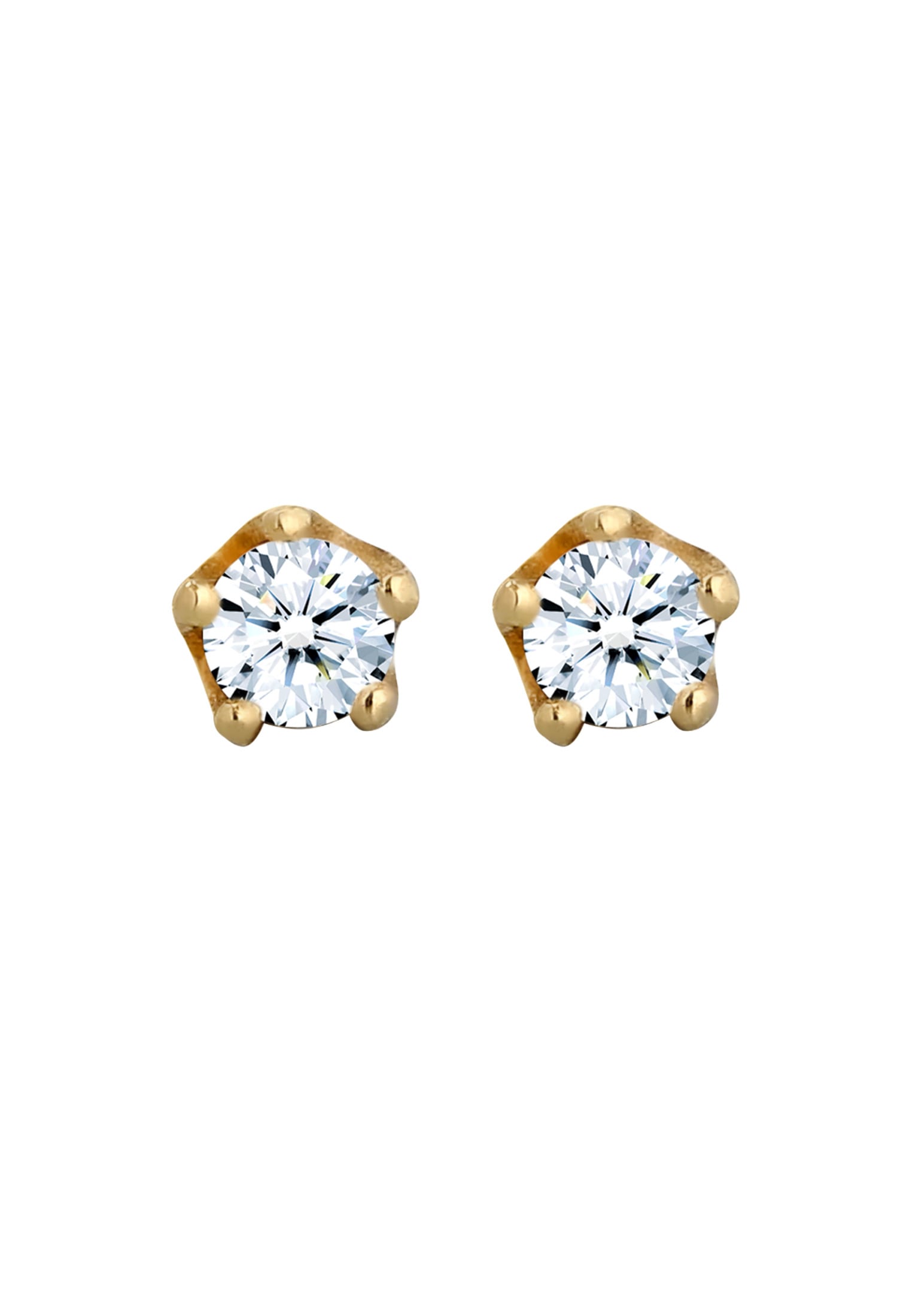 Elli DIAMONDS Paar Ohrstecker »Ohrstecker Diamant Brillantschliff (0.022 ct) 585 Gelbgold«