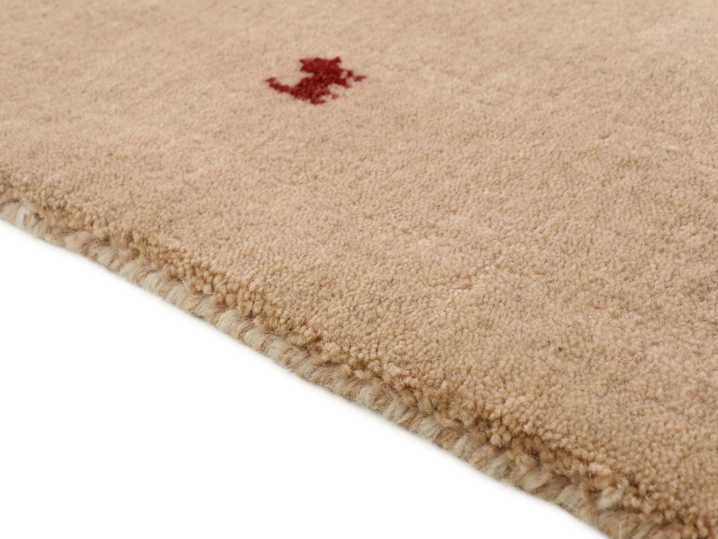 carpetfine Wollteppich »Gabbeh Uni, auch als Läufer und Rund erhältlich«, rechteckig, 15 mm Höhe, reine Wolle, handgewebt, Gabbeh Loom Tiermotiv, große Farbauswahl