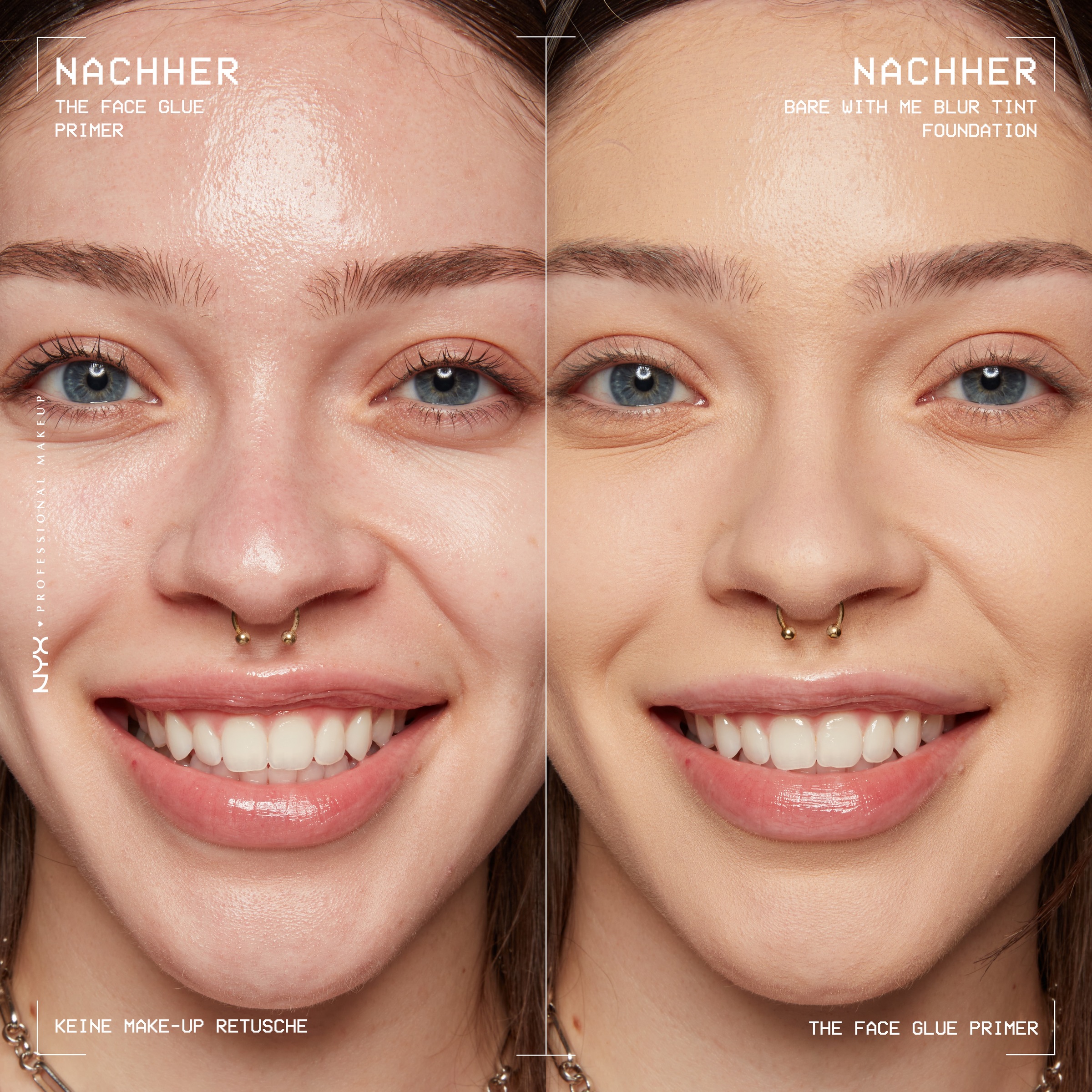 NYX Primer »NYX Professional Makeup The Face Glue Primer«, Sorgt für langanhaltendes Make-up, transparent, keine Rückstände.