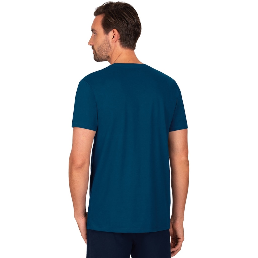 Trigema T-Shirt »TRIGEMA T-Shirt aus Biobaumwolle mit Brusttasche«, (1 tlg.)
