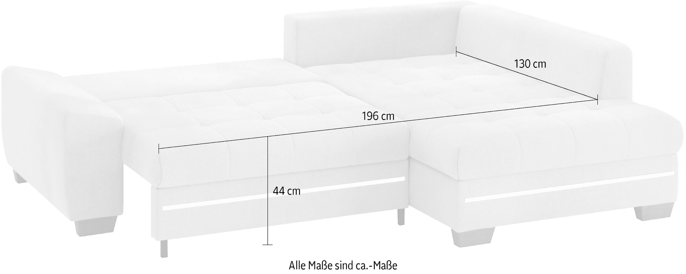 Mr. Couch Ecksofa »Nikita II, L-Form«, mit Kaltschaum, RGB-LED Beleuchtung, wahlweise mit Bett, Bettkasten