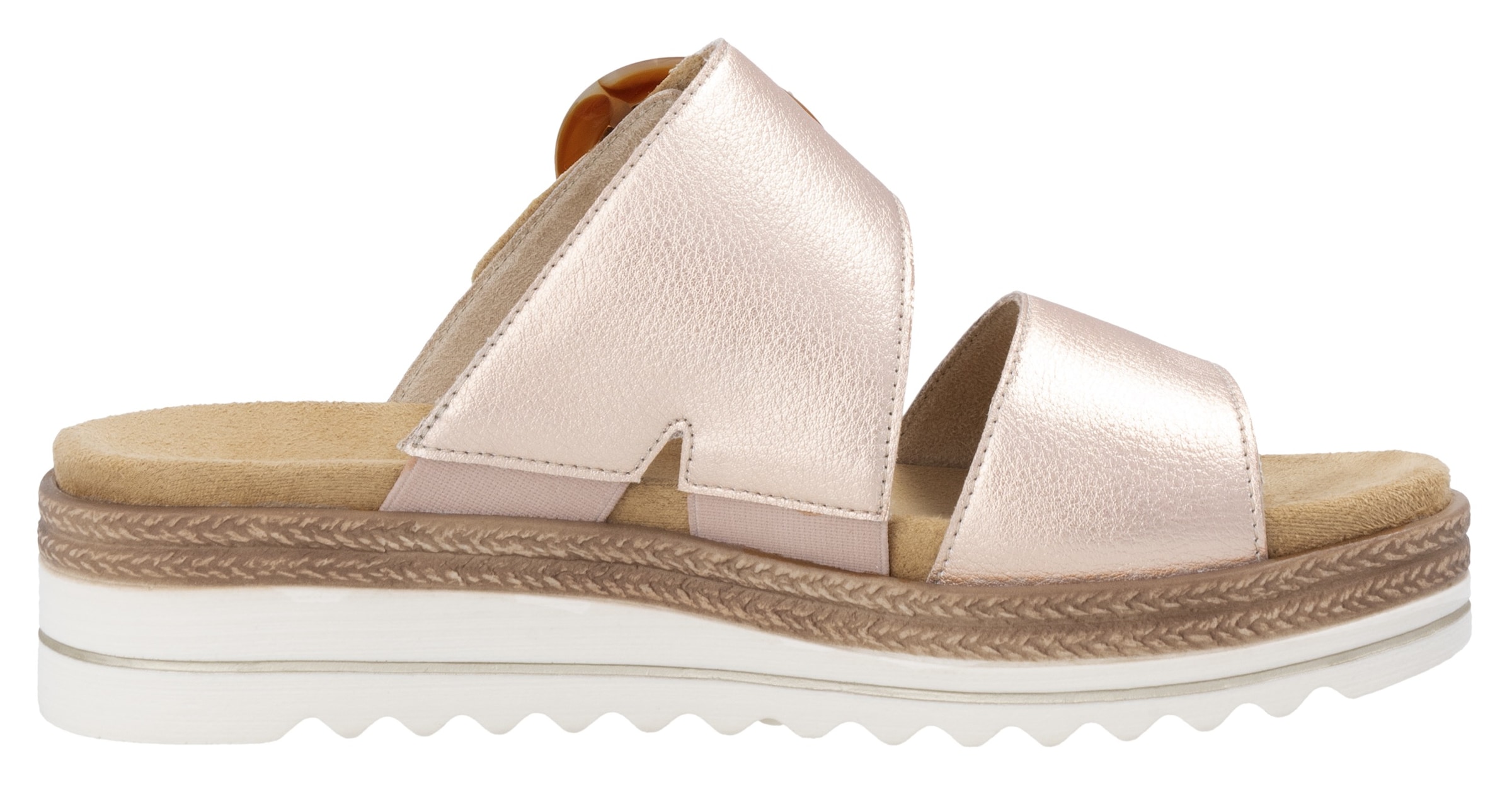 Remonte Pantolette, Keilabsatz, Sommerschuh, Schlappen mit Zierschnalle
