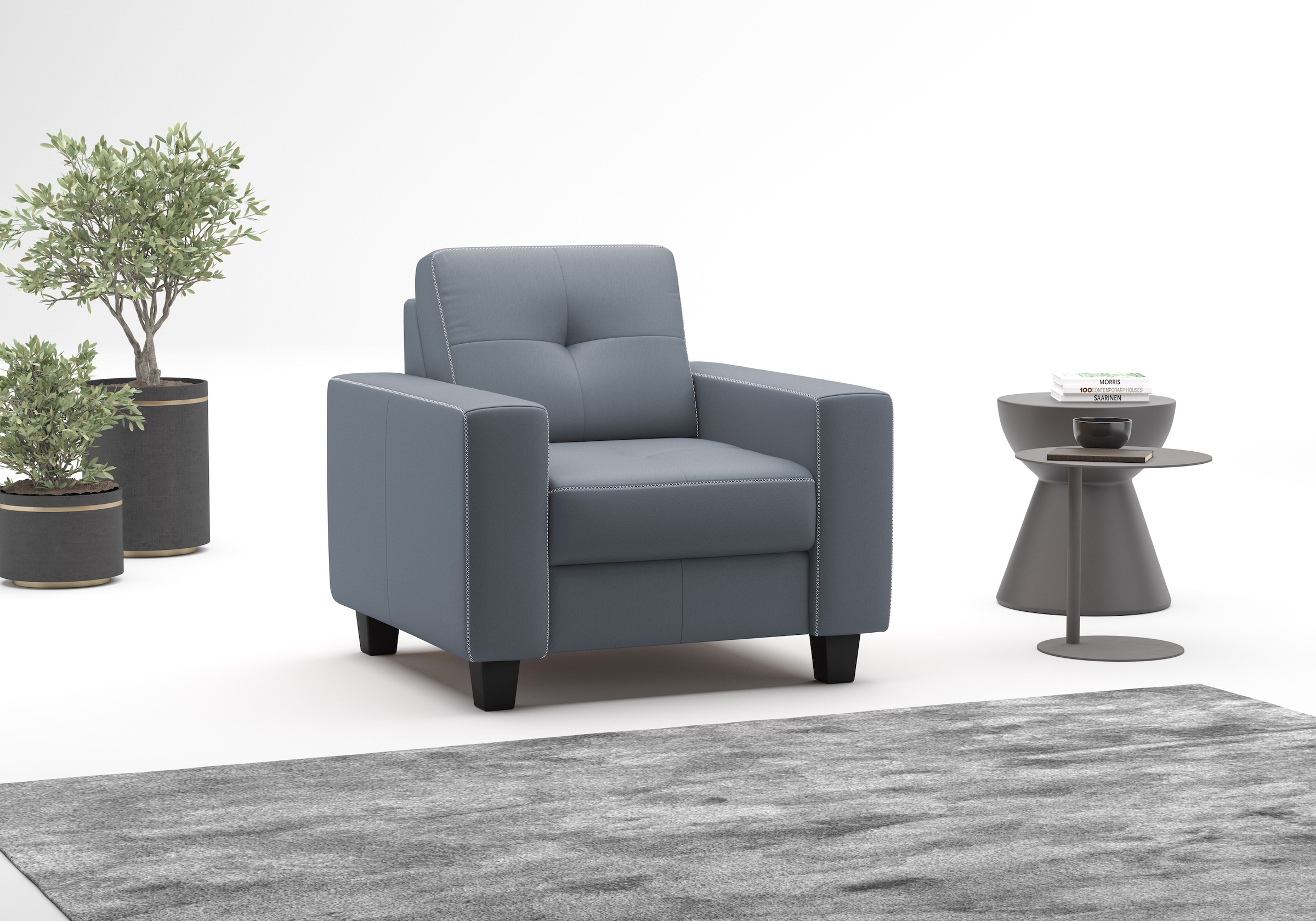 Home affaire Sessel »Varese« Kreuznaht in beige günstig online kaufen