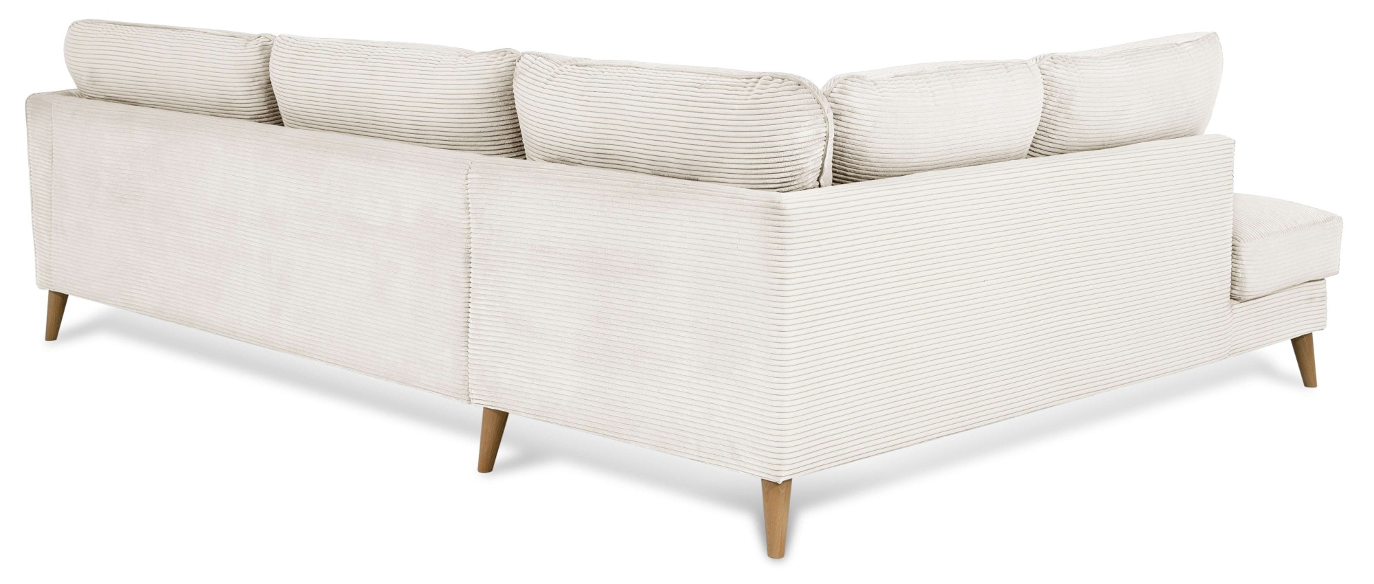 Home affaire Ecksofa »MARSEILLE 278/202 cm, L-Form, Ottom. rechts/links, verschiedene Bezüge«, Massivholzbeine Eiche, Landhausstil, Wellenunterfederung