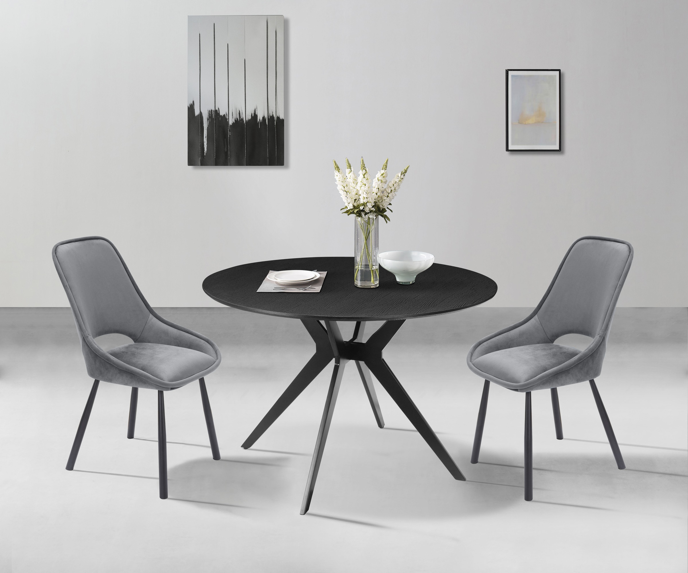 Home affaire Esszimmerstuhl »Menonri«, (Set), Veloursstoff, gepolsterte Rüc günstig online kaufen