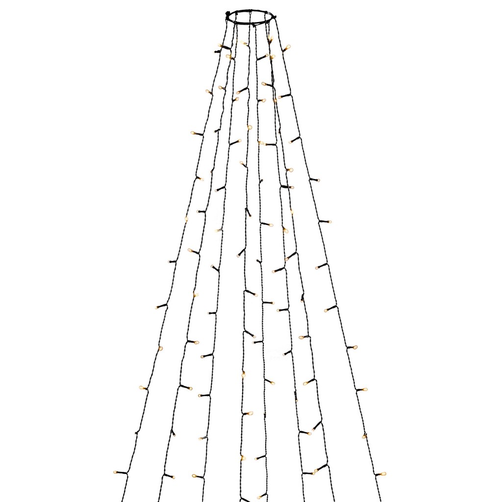 KONSTSMIDE LED-Baummantel »Weihnachtsdeko, Christbaumschmuck«, LED Lichterkette mit Ring, 8 Stränge à 30 Dioden, vormontiert
