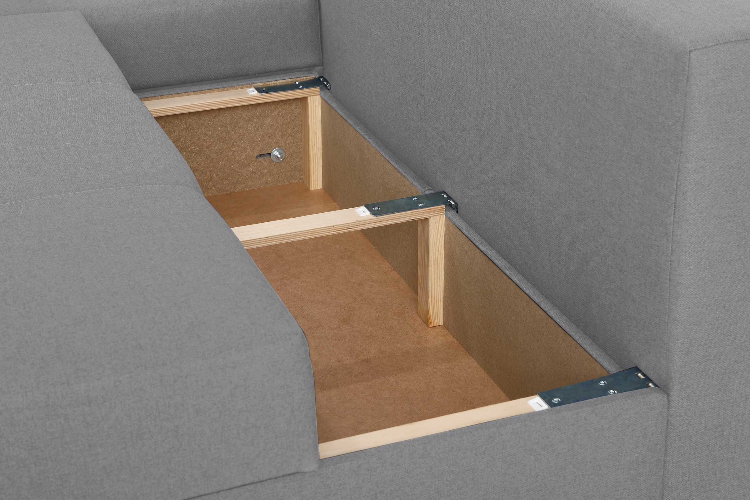 Home affaire Ecksofa »Sassari-Italia«, mit Bettfunktion und Bettkasten, Federkern-Polsterung