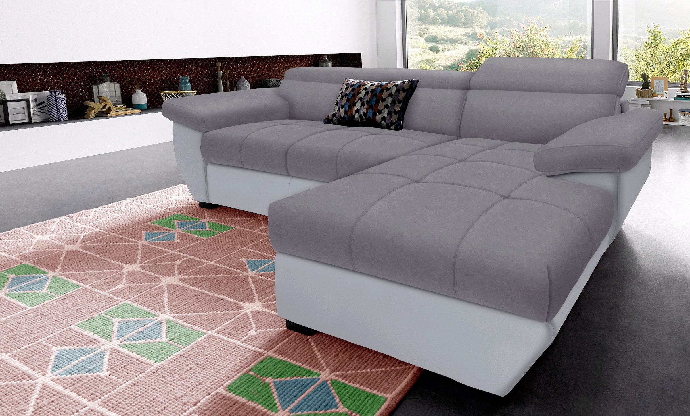 COTTA Ecksofa "Speedway L-Form" mit Kopfteilverstellung, wahlweise mit Bett günstig online kaufen