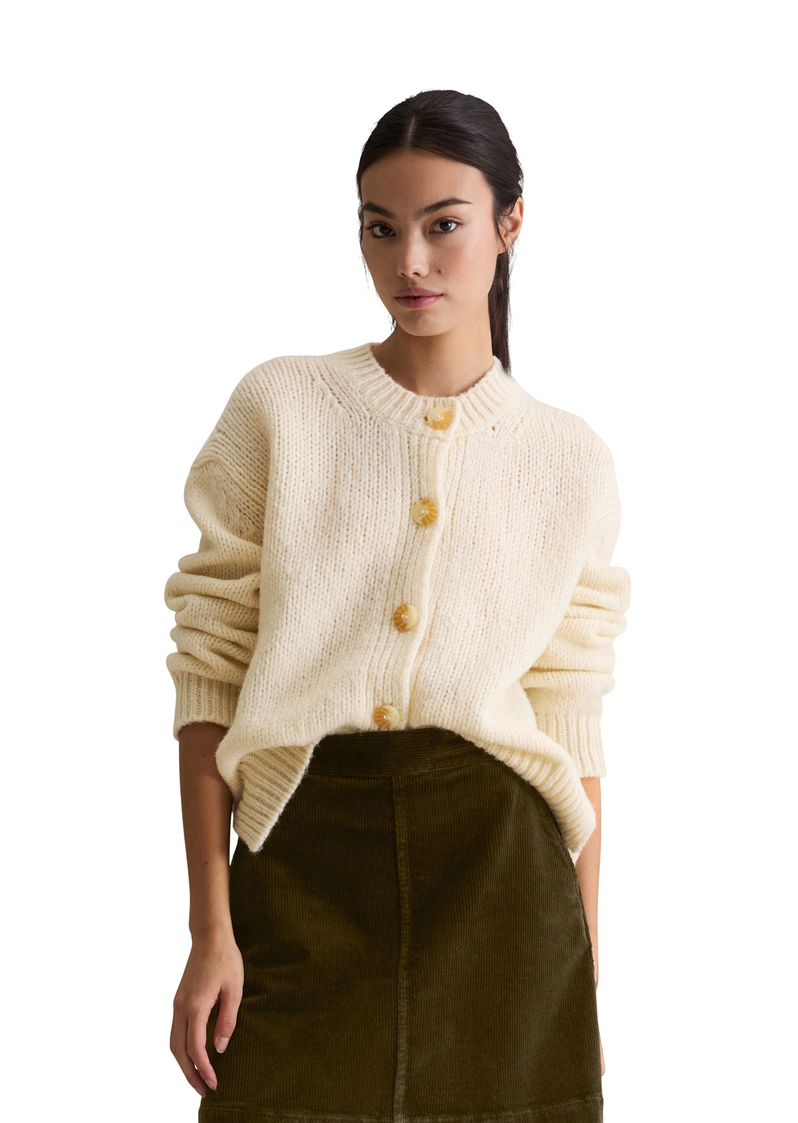 Marc O'Polo DENIM Cardigan »relaxed« aus kuschligem Schurwolle-Alpakawolle-Mix