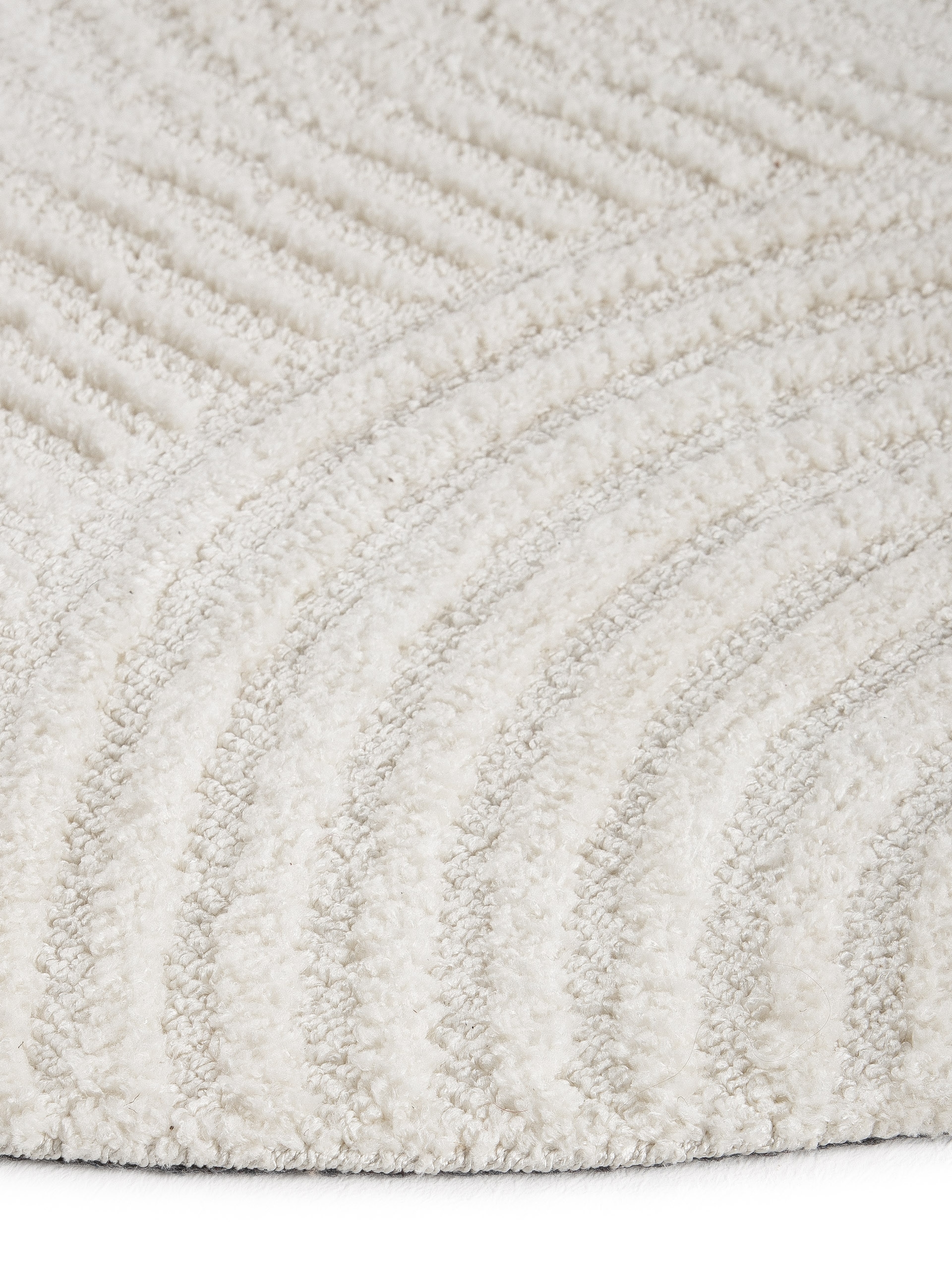 carpetfine Teppich »Holly Zen 1«, rund, 12 mm Höhe, Hoch-Tief-Effekt, geometrisch, Zeitloses Design, dekoratives Highlight