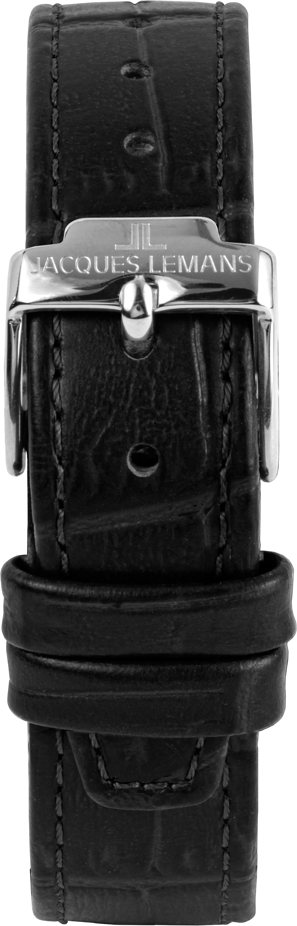 Jacques Lemans Quarzuhr »London« Armbanduhr, Damenuhr, Lederarmband, analog, Tag