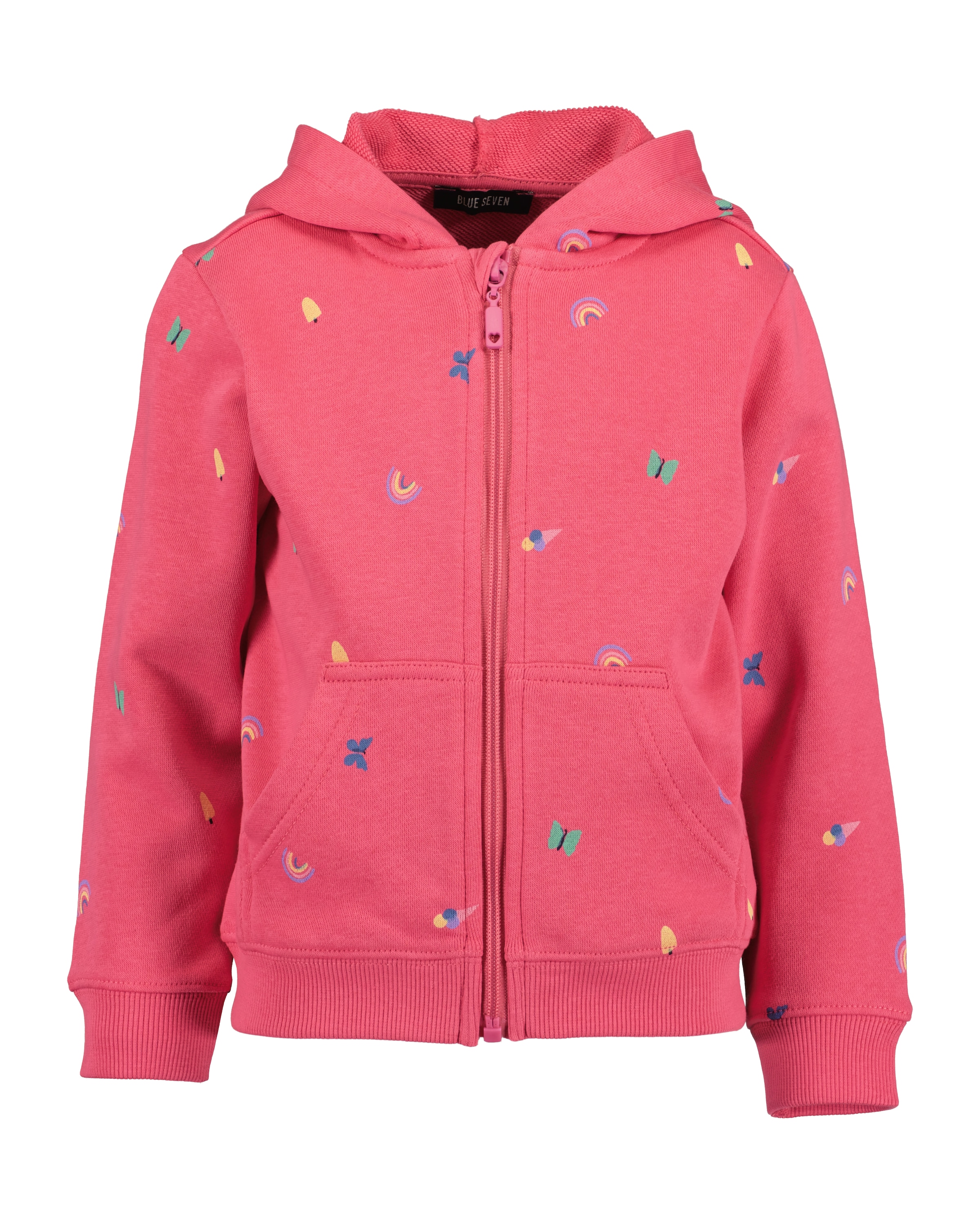 Blue Seven Kapuzensweatjacke allover bedruckt