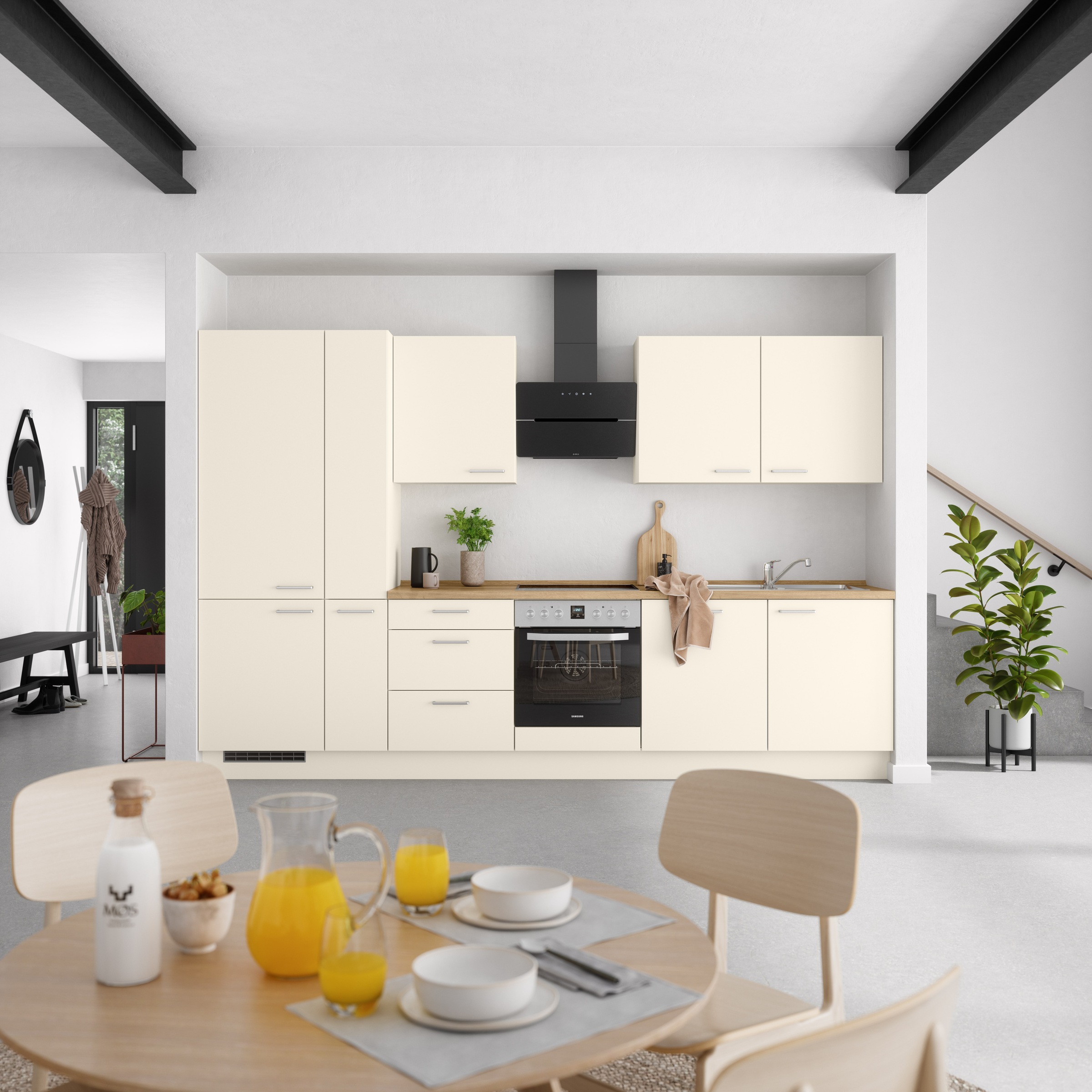 nobilia® Küchenzeile »"Touch II"«, vormontiert, Ausrichtung wählbar, Breite 330 cm, wahlw. mit E-Geräten