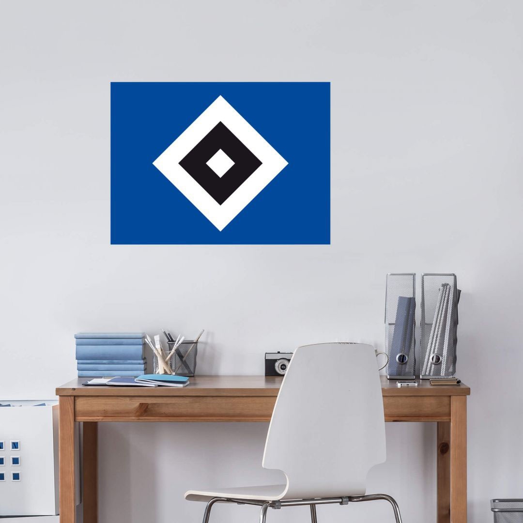 St.) »Hamburger Rechnung (1 Wandtattoo auf SV Wall-Art bestellen Logo HSV«,